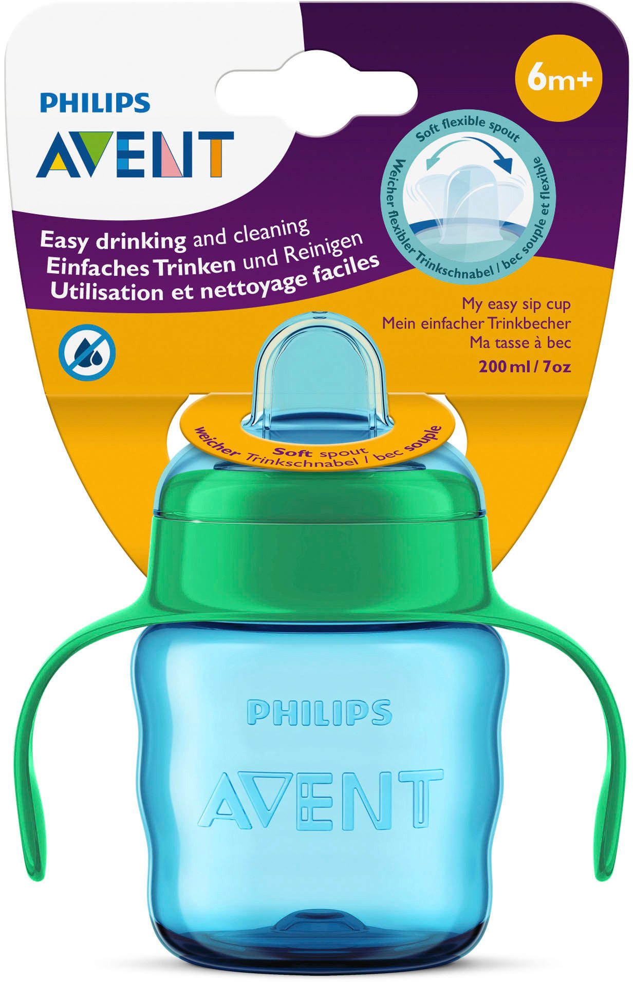 Philips AVENT Drinkbeker SCF551/05 Snavelbeker met zachte drinksnavel, vanaf 6 maanden.