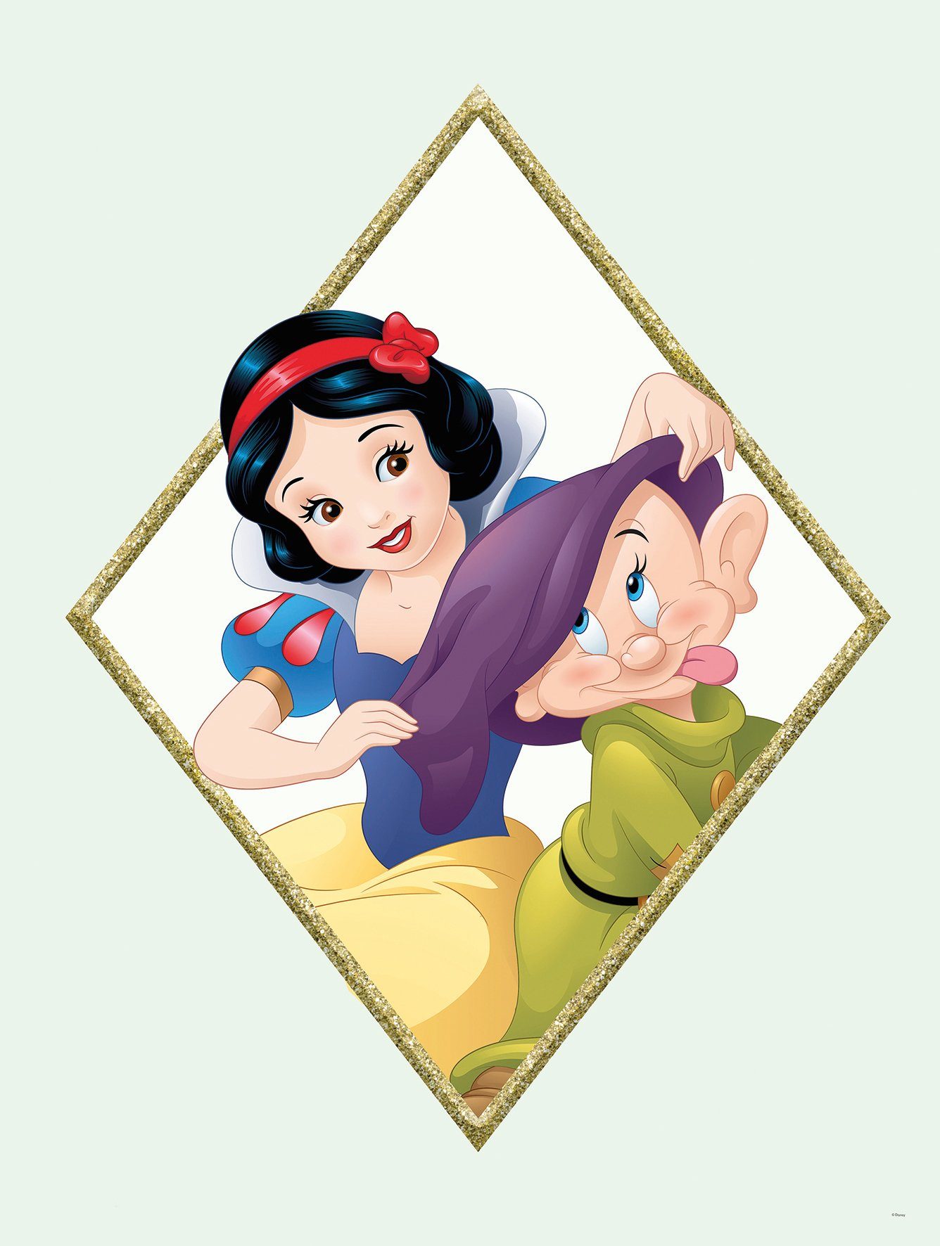 Komar wanddecoratie Snow White & Dopey, zonder lijst