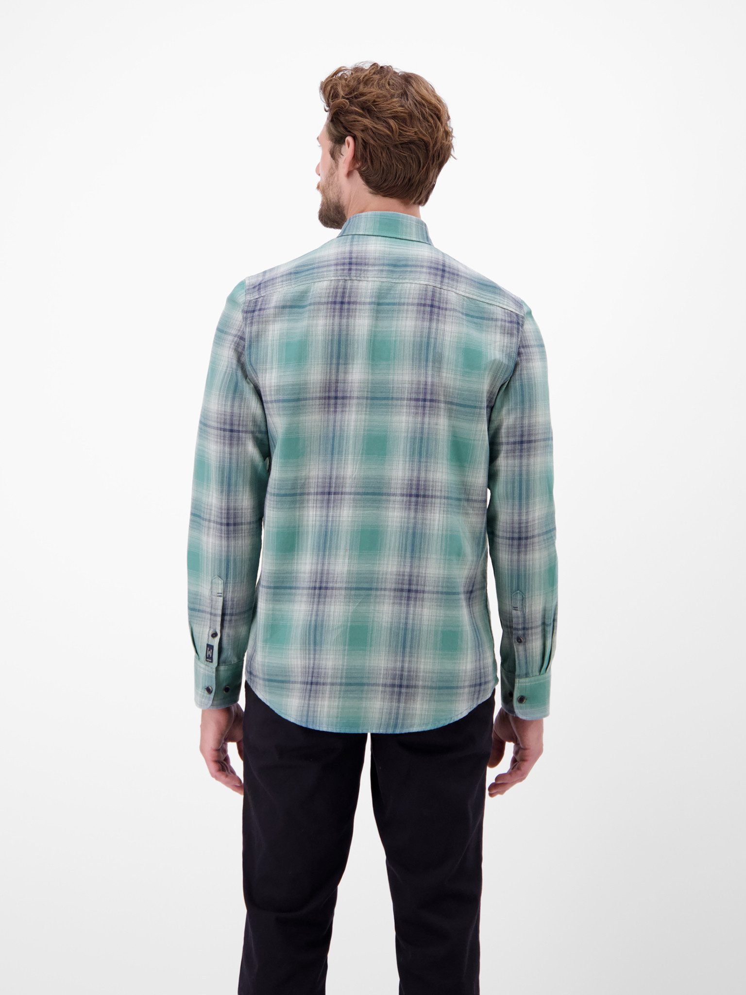 Lerros Overhemd met lange mouwen met ruitpatroon