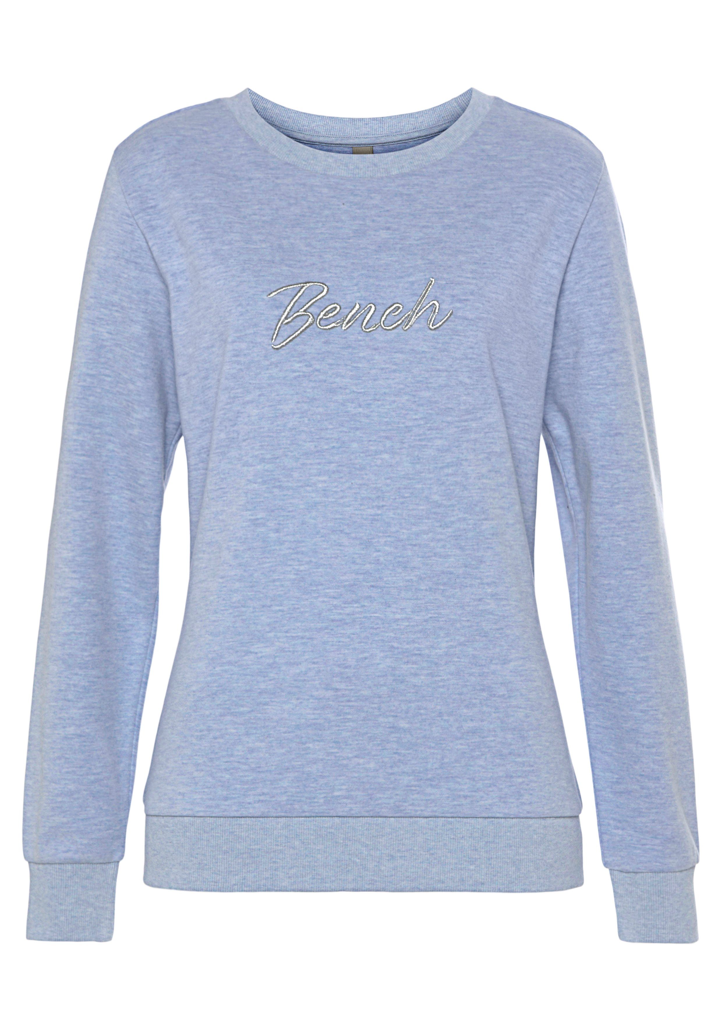 Bench. Loungewear Sweatshirt Loungeshirt met glanzende logo-borduurwerk, loungewear