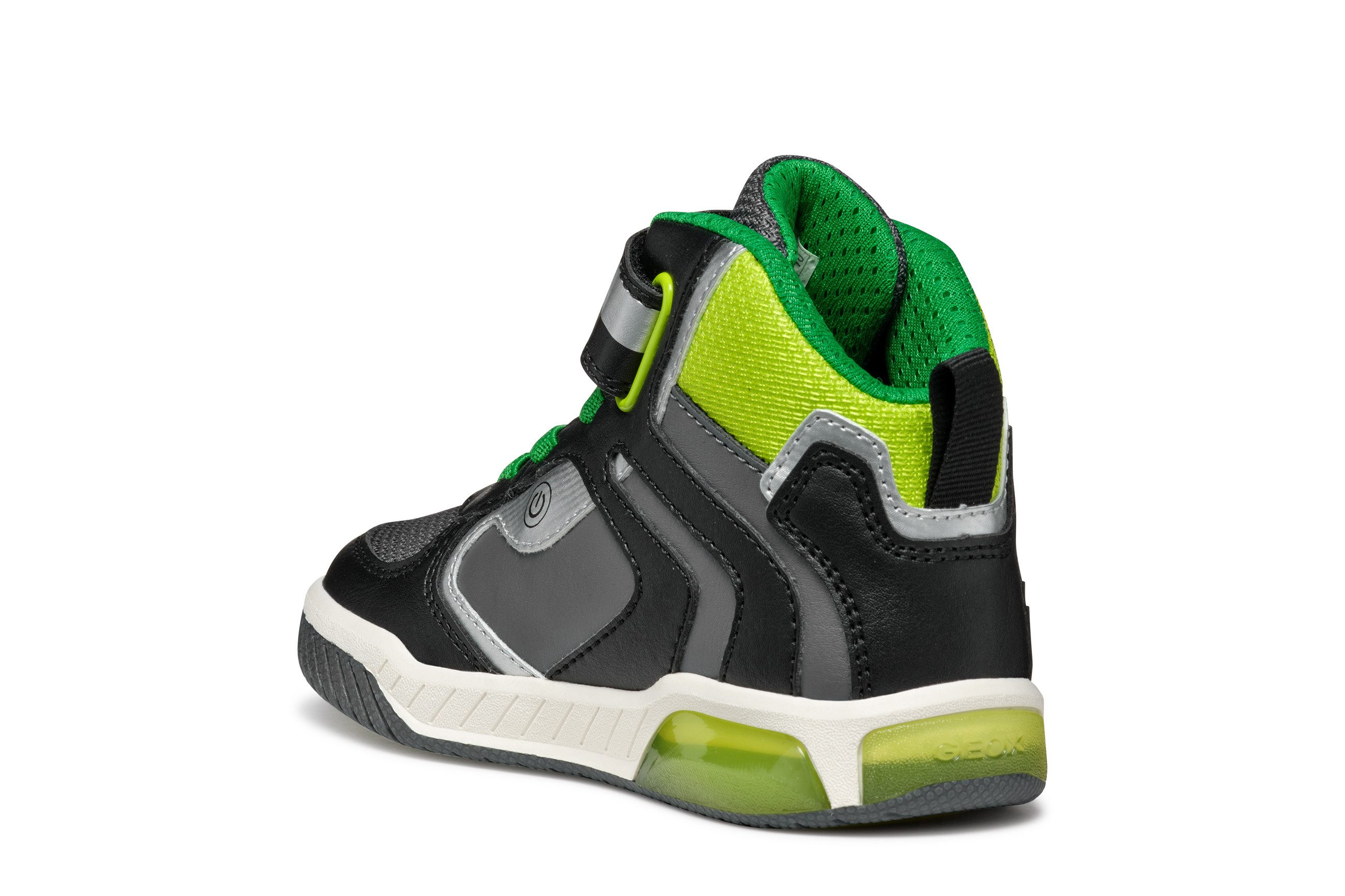 Geox Sneakers J INEK BOY_Knipogschoen Veterboots met coole blinkfunctie, maatsjabloon om te downloaden