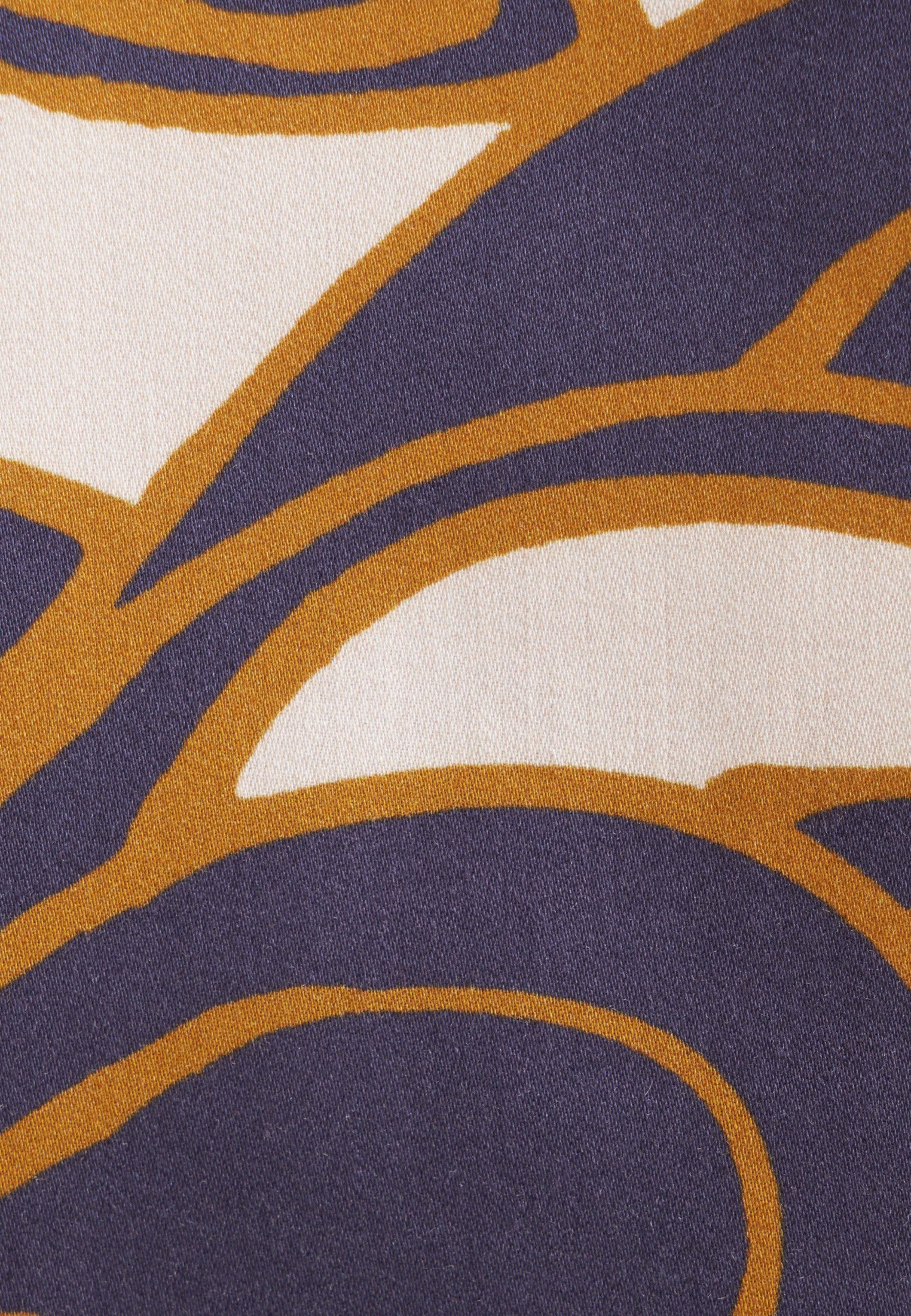seidensticker Overhemdblouse Zwarte roos Lange mouwen kraag paisley