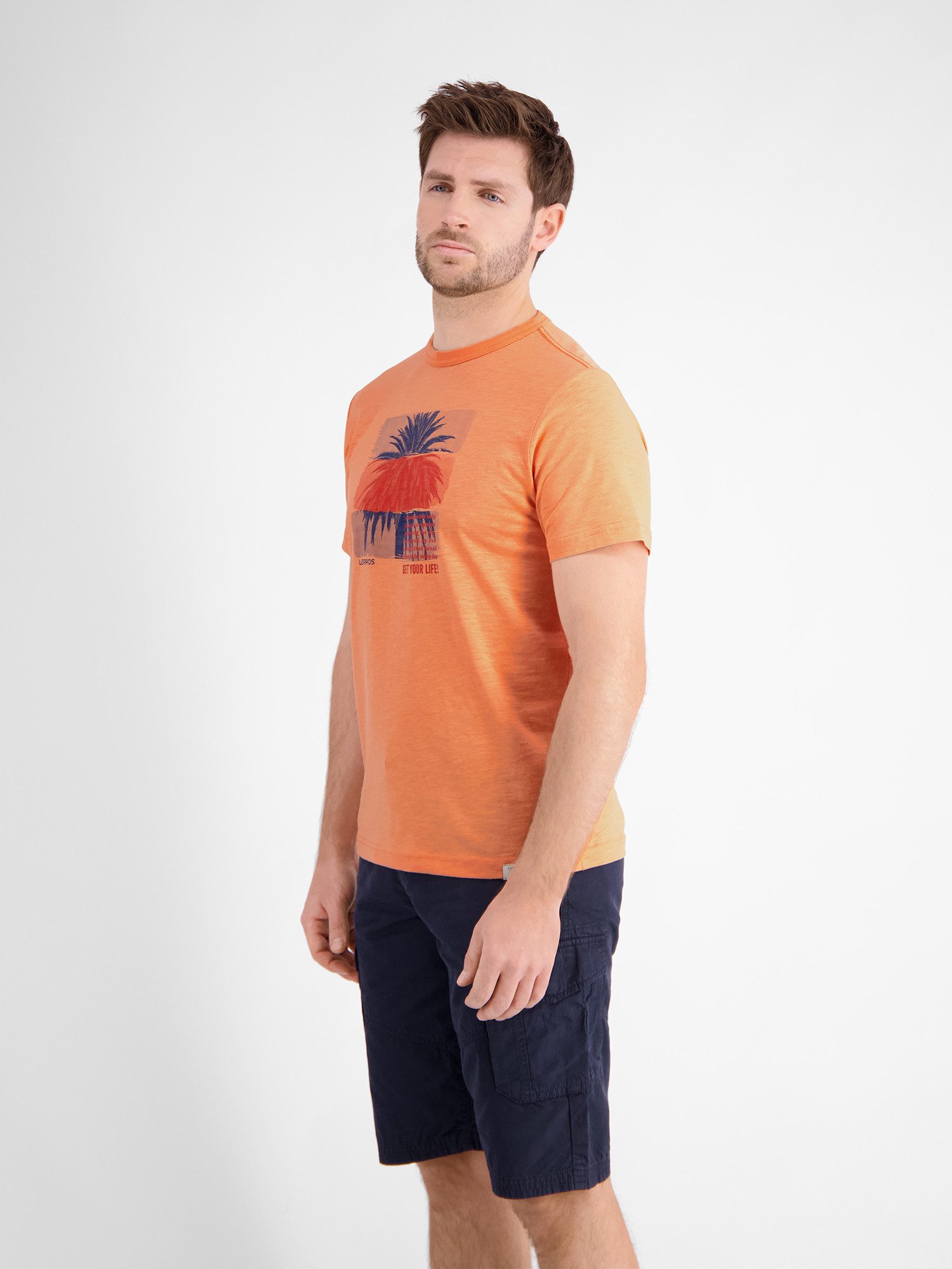 Lerros T-shirt LERROS ronde hals T-shirt met fotoprint