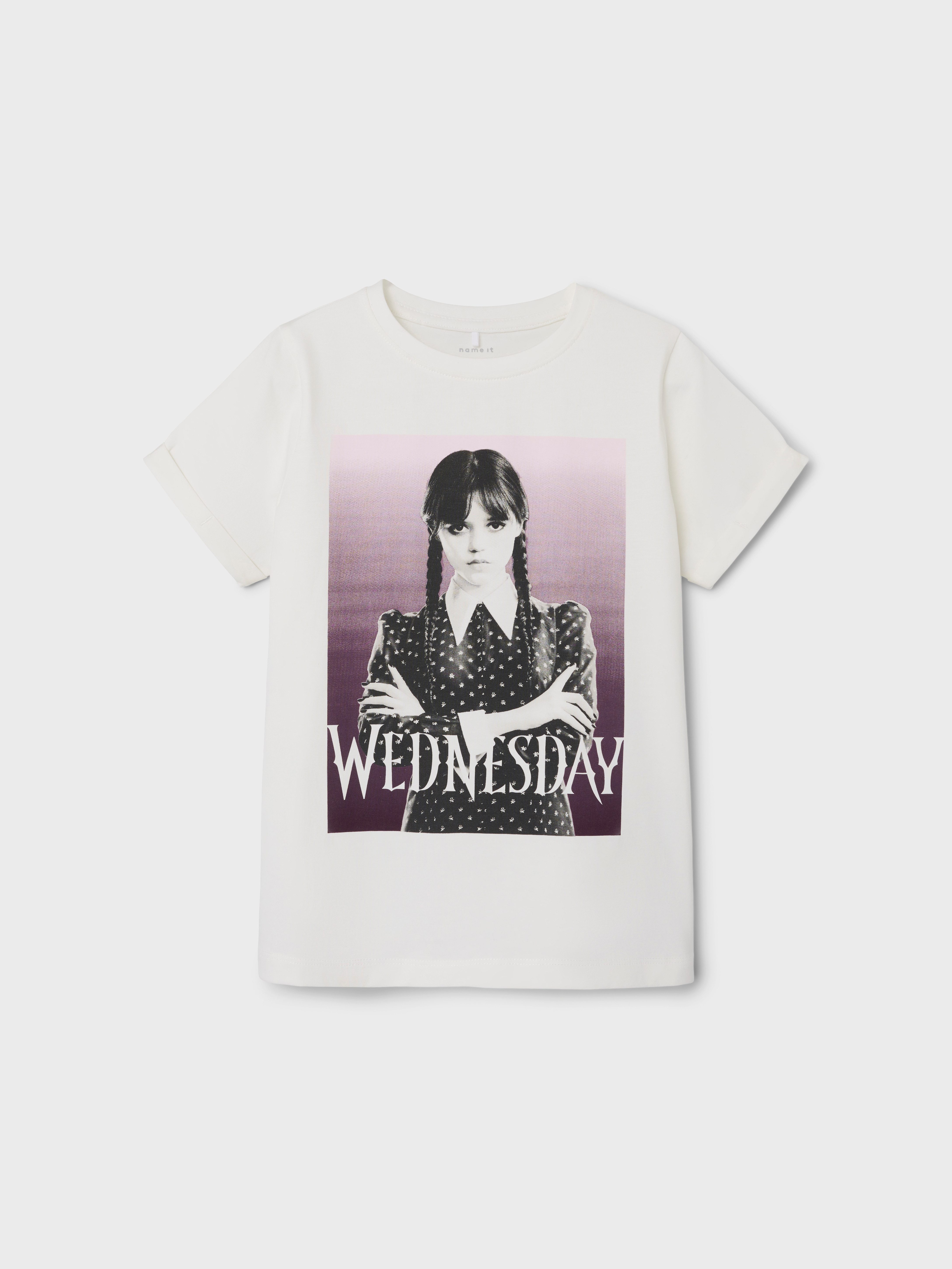 Name It Shirt met korte mouwen NKFJAX WEDNESDAY SS TOP BOX NOOS SKY