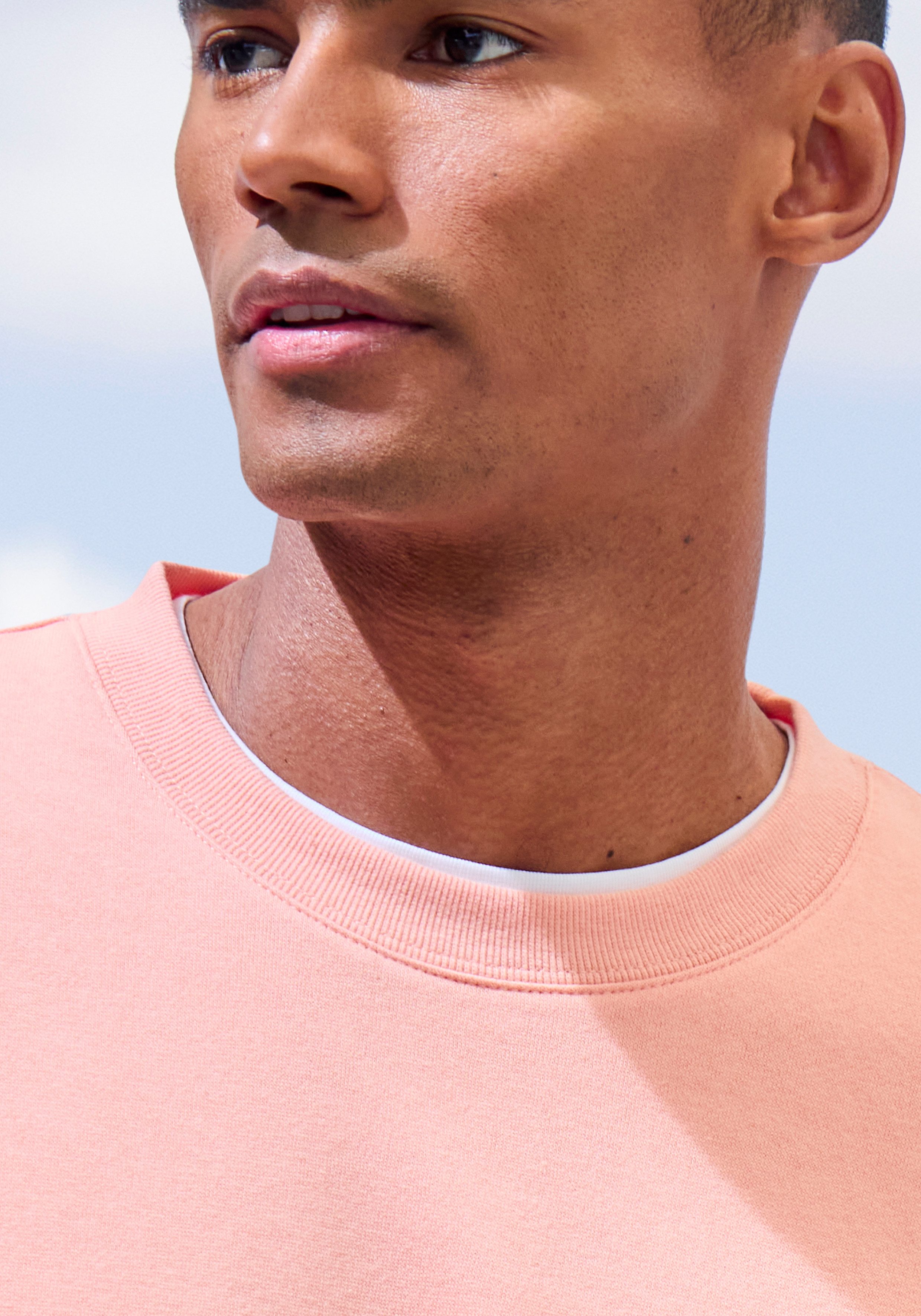 John Devin Sweatshirt Lange mouwen, sweatshirt met ronde hals, katoenmix