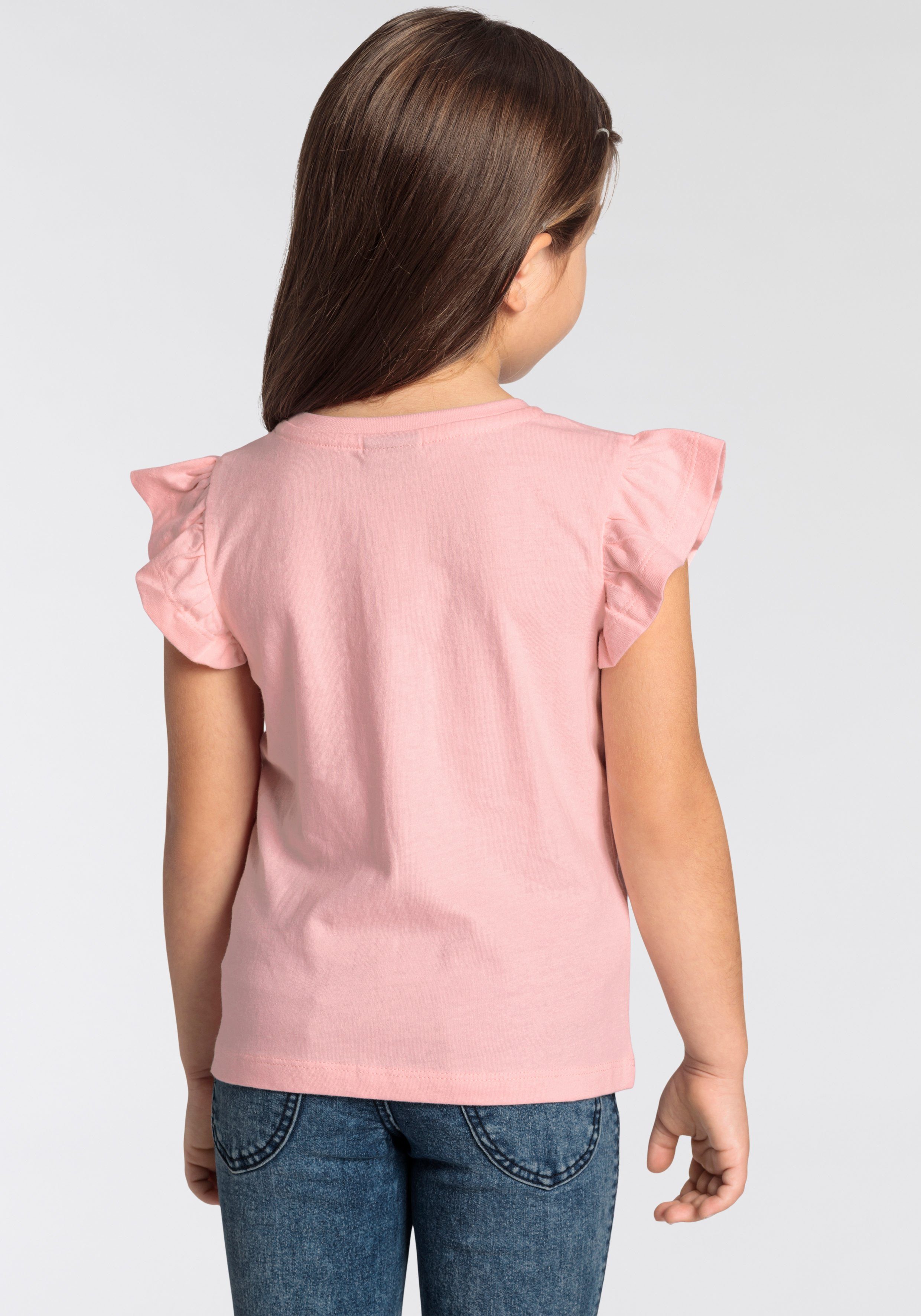 KIDSWORLD T-shirt Met eenhoornprint Korte mouwen basic gesneden met modieuze print