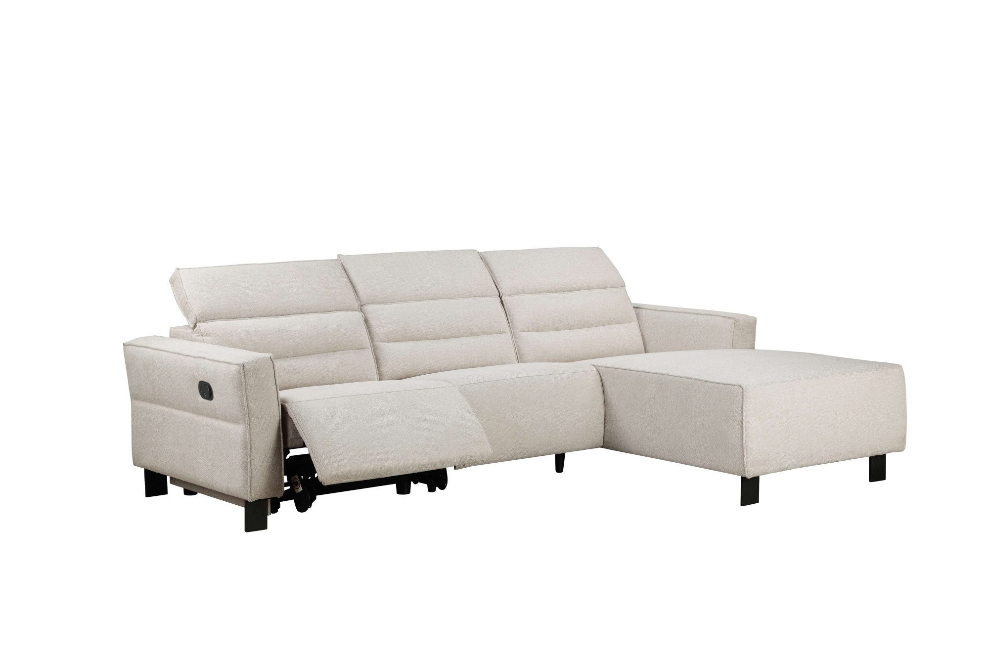 Places of Style Hoekbank Carpari, L-vorm, 263 cm, handmatige of elektrische relaxfunctie