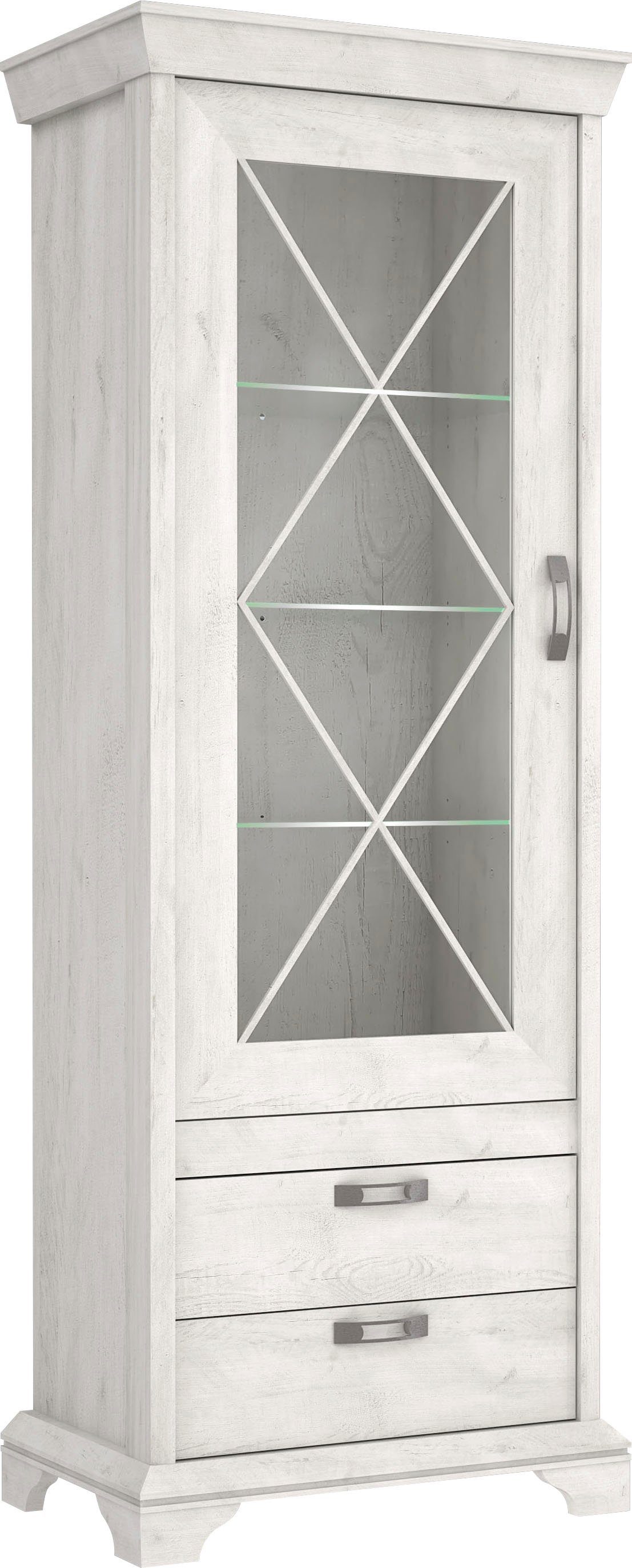 FORTE Vitrinekast Kashmir Breedte 78 cm, inclusief ledverlichting