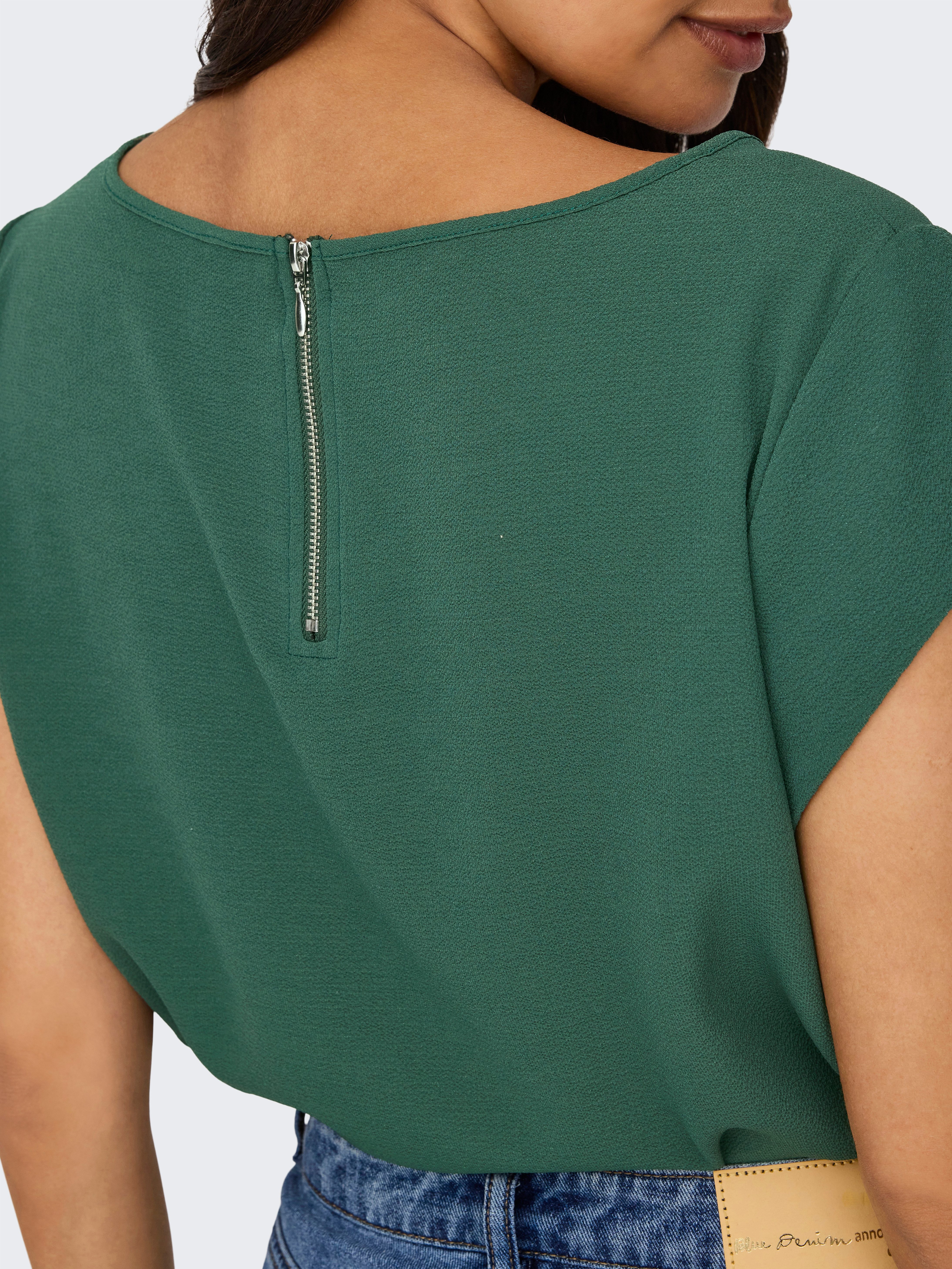 Only Blouse met korte mouwen ONLVIC S S SOLID TOP NOOS PTM