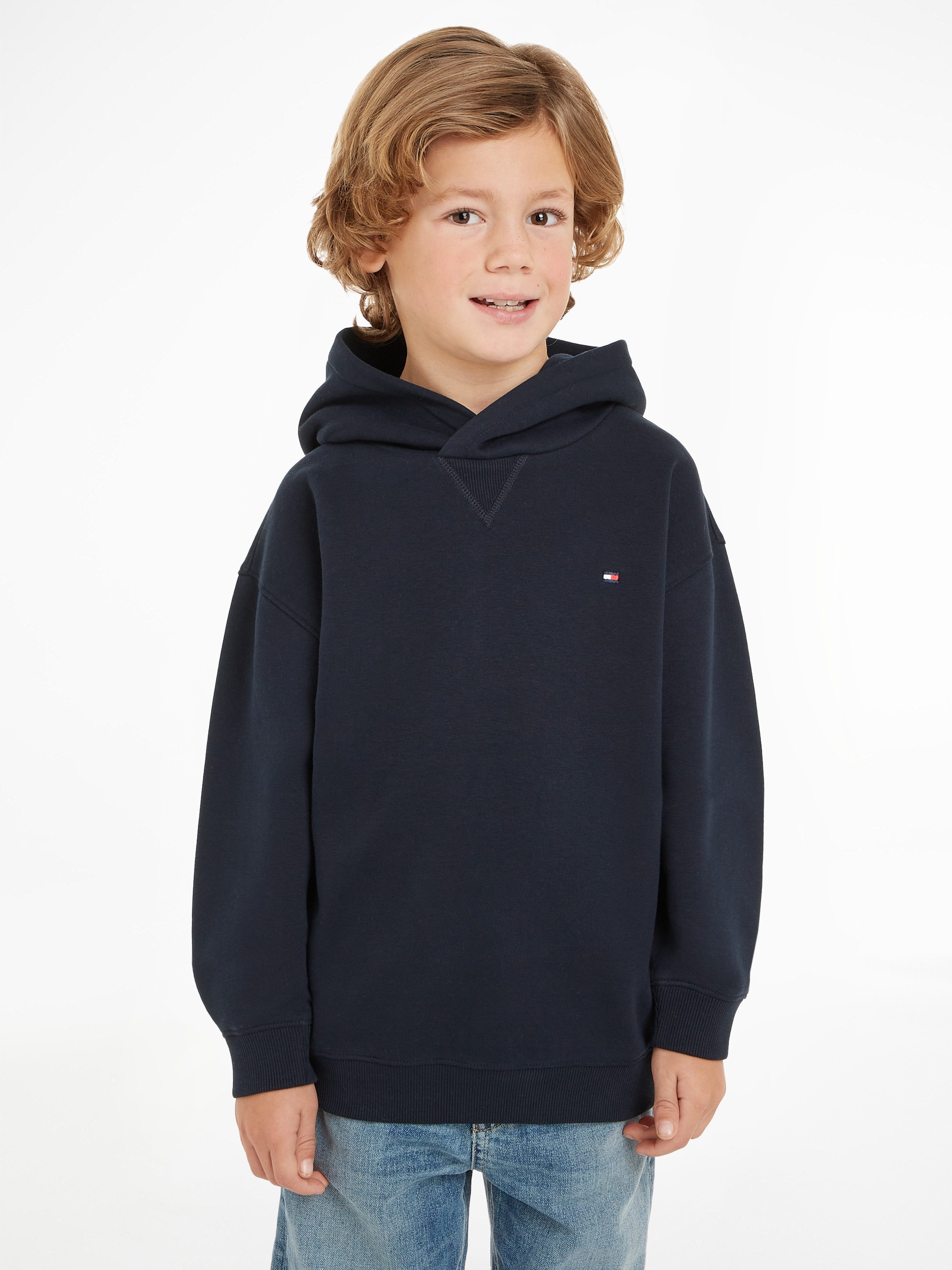 Tommy Hilfiger Hoodie U TIMELESS FLEECE HOODIE Kinderen tot 16 jaar met logostiksel