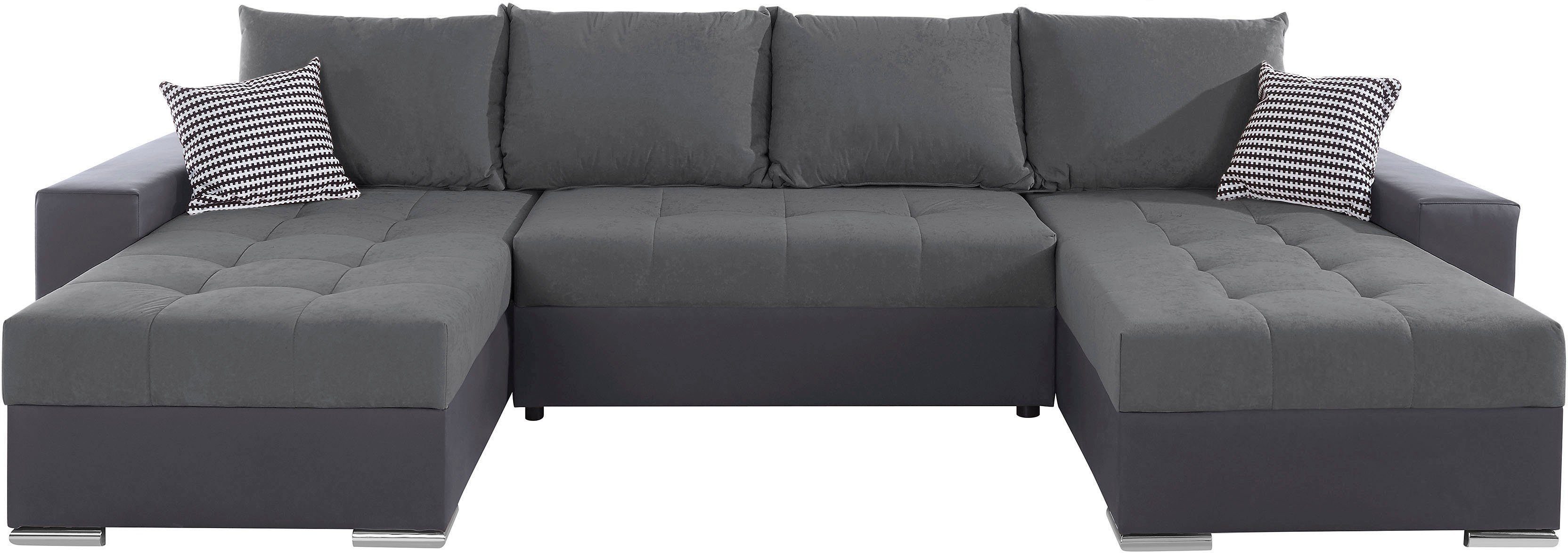 COLLECTION AB Zithoek XL-Josy U-vorm, breedte 313 cm, kunstleer-mix, microvezel