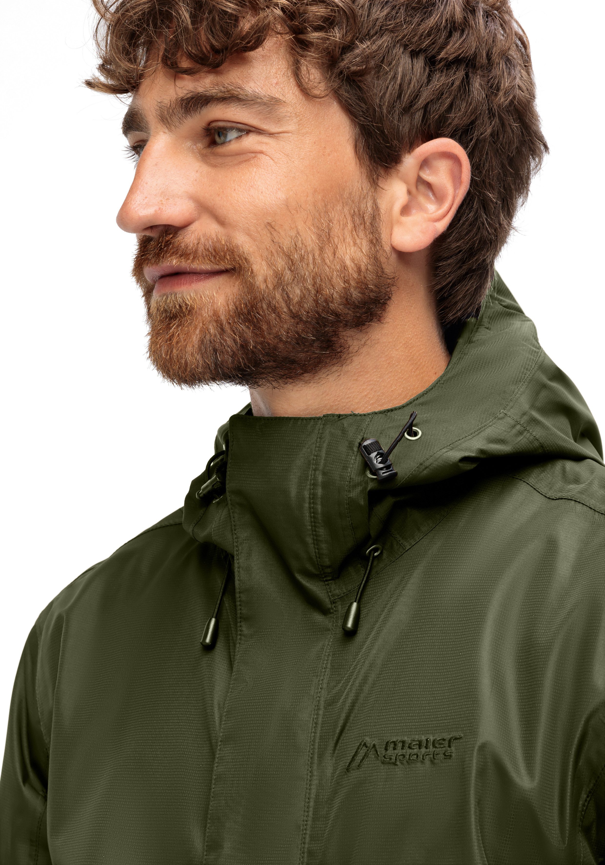 Maier Sports Outdoorjack Abbenstein M Heren jacke waterdicht, functionele jas met 2 buitenzakken + binnenzak