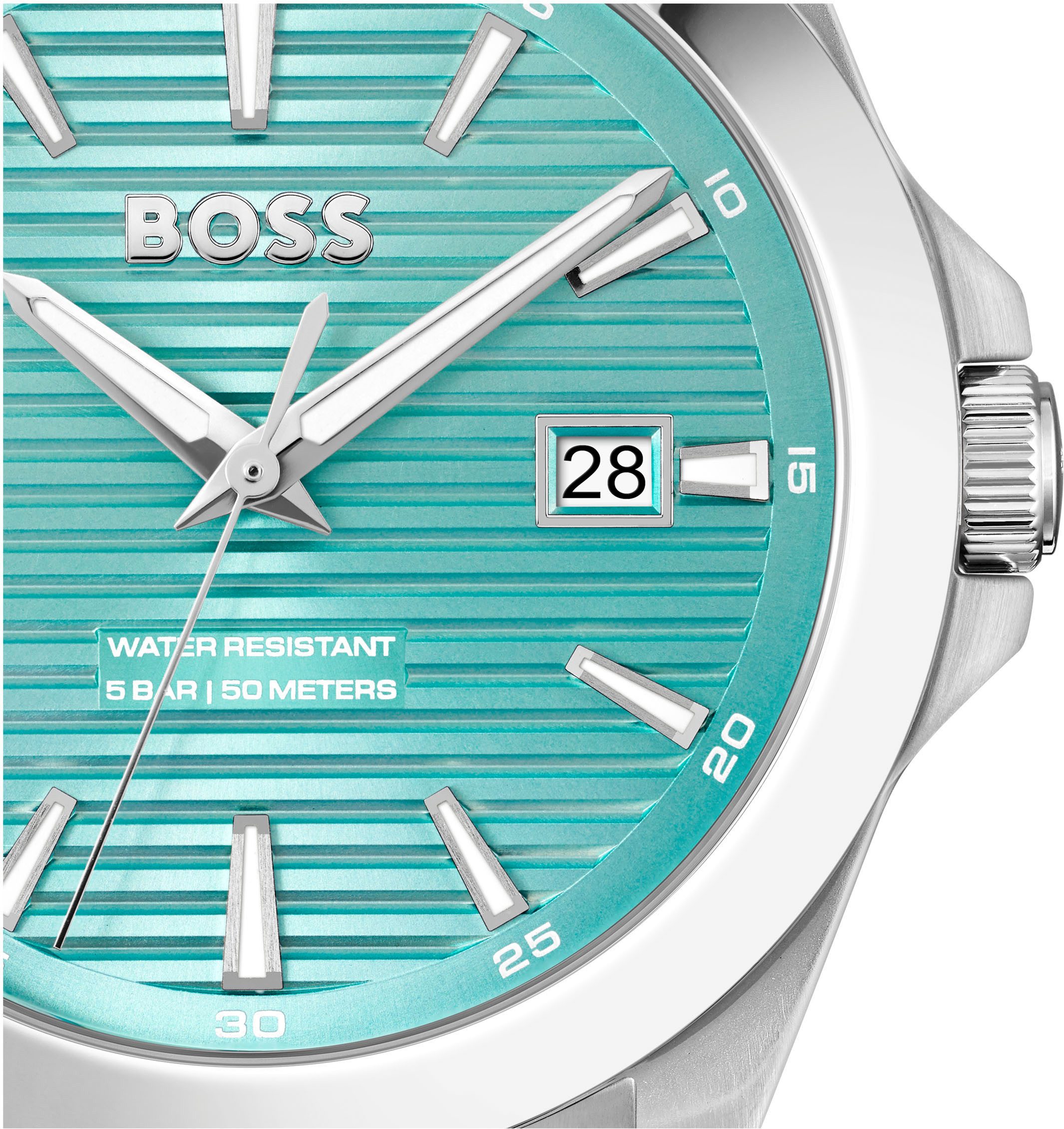 Boss Kwartshorloge Strike Horloge, dameshorloge, herenhorloge, stalen band, analoog, dag
