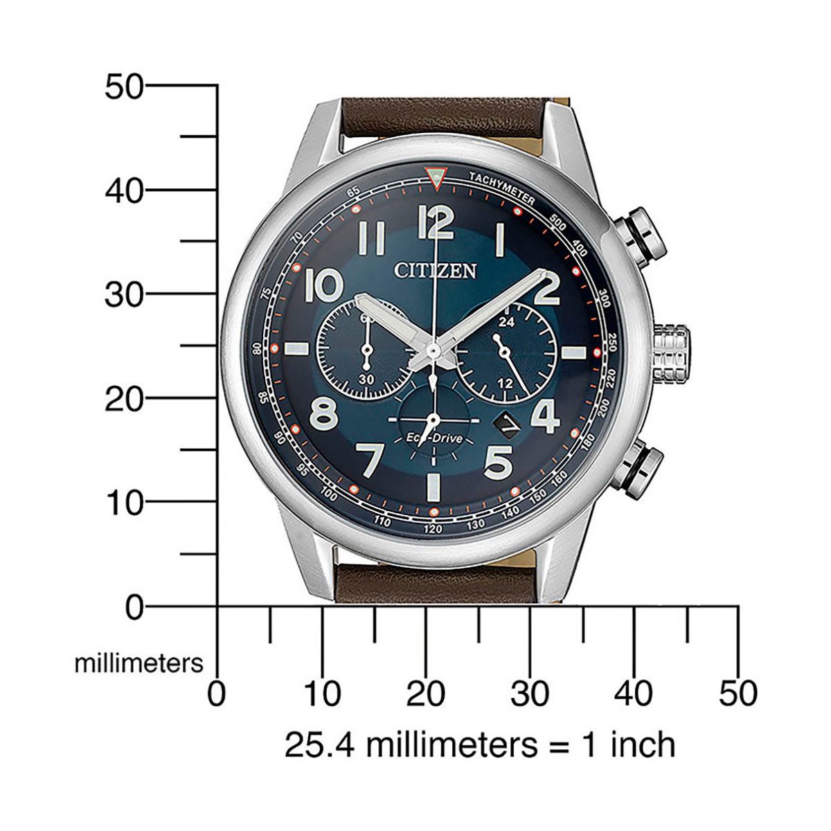 Citizen Chronograaf CA4420-21X Polshorloge, herenhorloge, solar, stopwatchfunctie, leren band