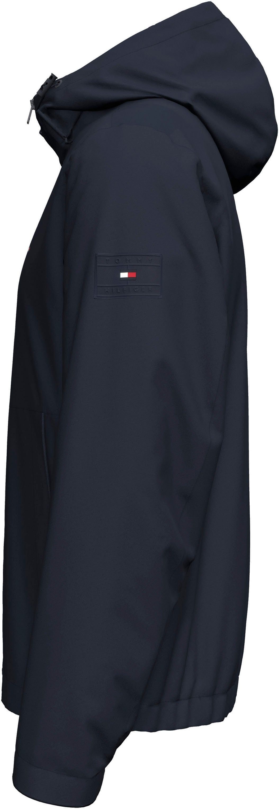 Tommy Hilfiger Outdoorjack RWB HOODED JACKET met verstelbare capuchon