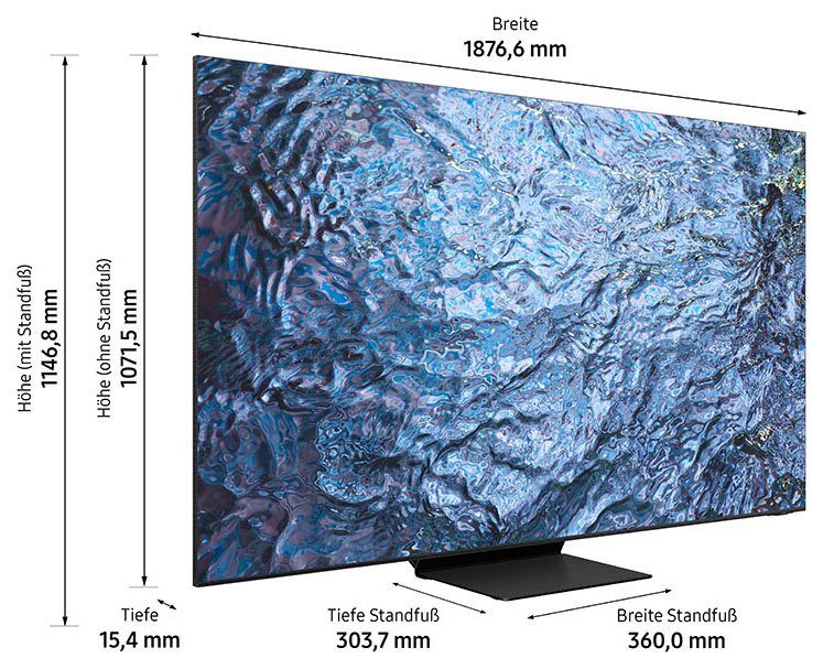 Samsung Led-TV GQ85QN900CT, 214 cm / 85", 8K, Smart TV, Neo Quantum HDR 8K Pro, Neural Quantum Processor 8K, Infinity Screen