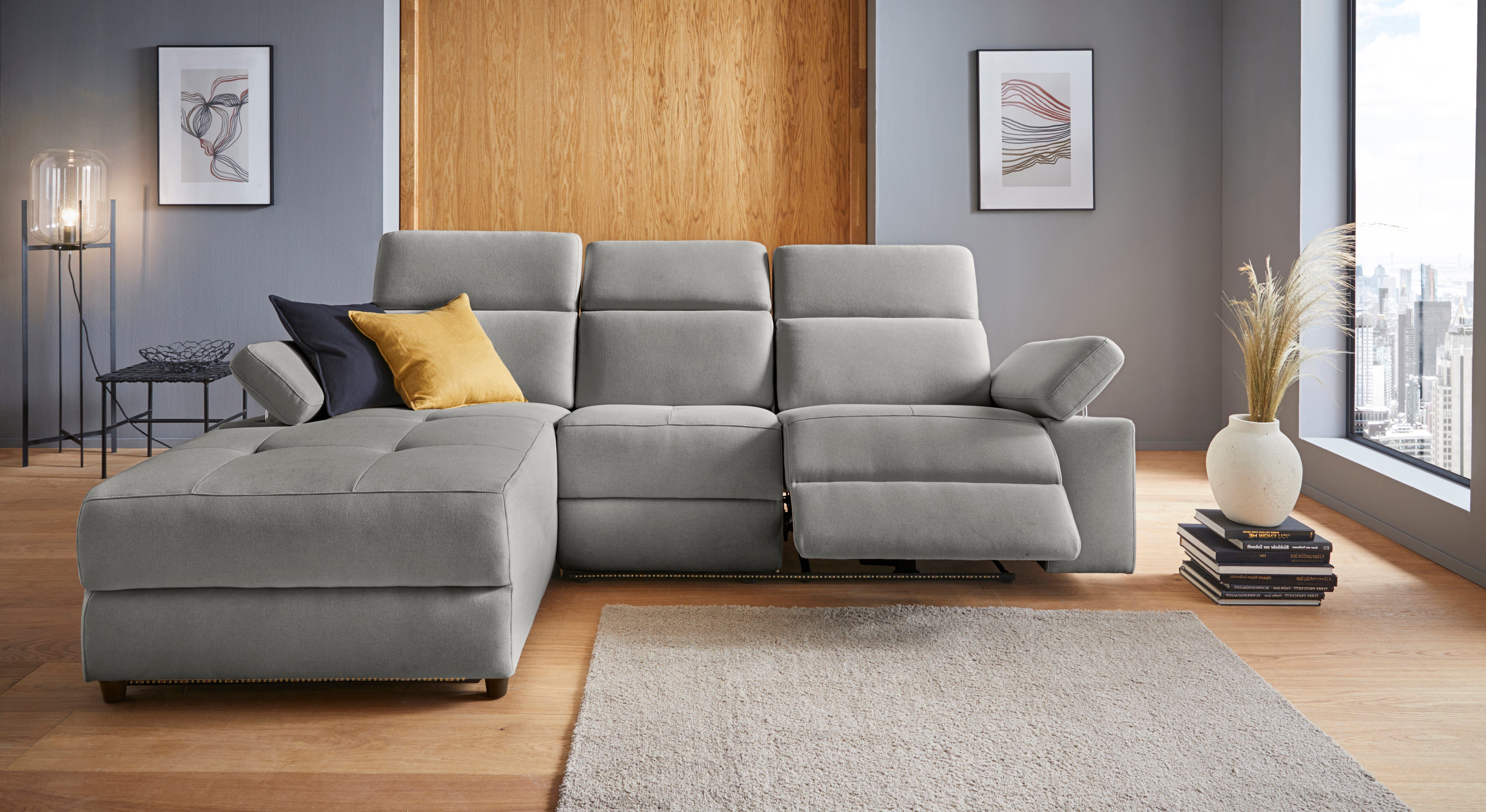 Places of Style Hoekbank Kilado, L-vorm, met relaxfunctie, verstelbare armleuning, verstelbare hoofdsteun