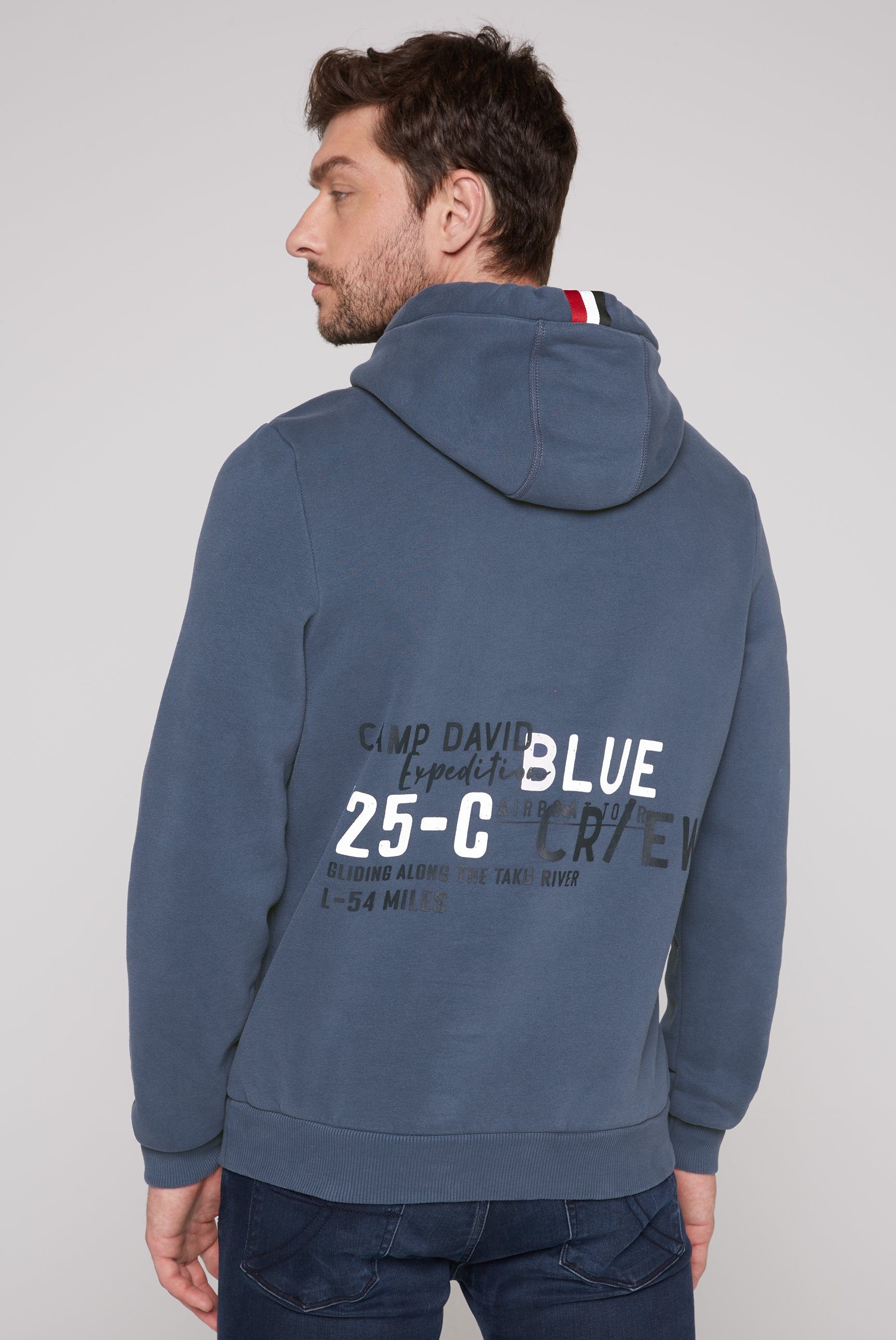 CAMP DAVID Hoodie met merk-applicaties
