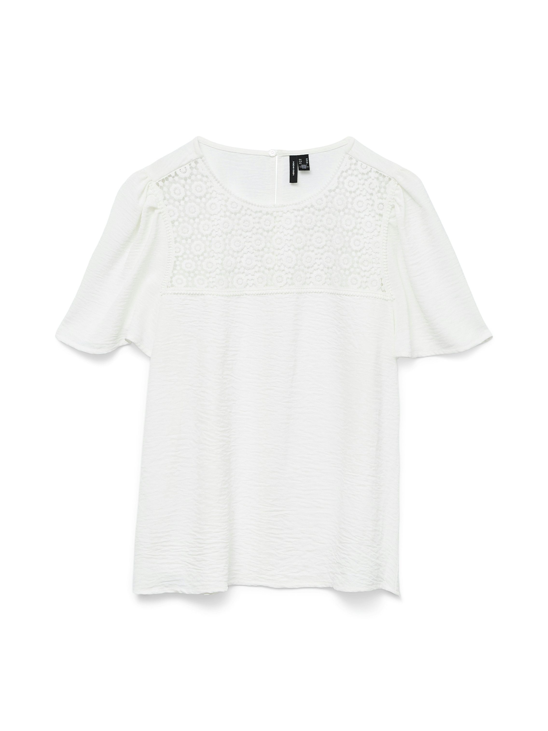 Vero Moda Top VMALVA CROCHET SS TOP WVN GA