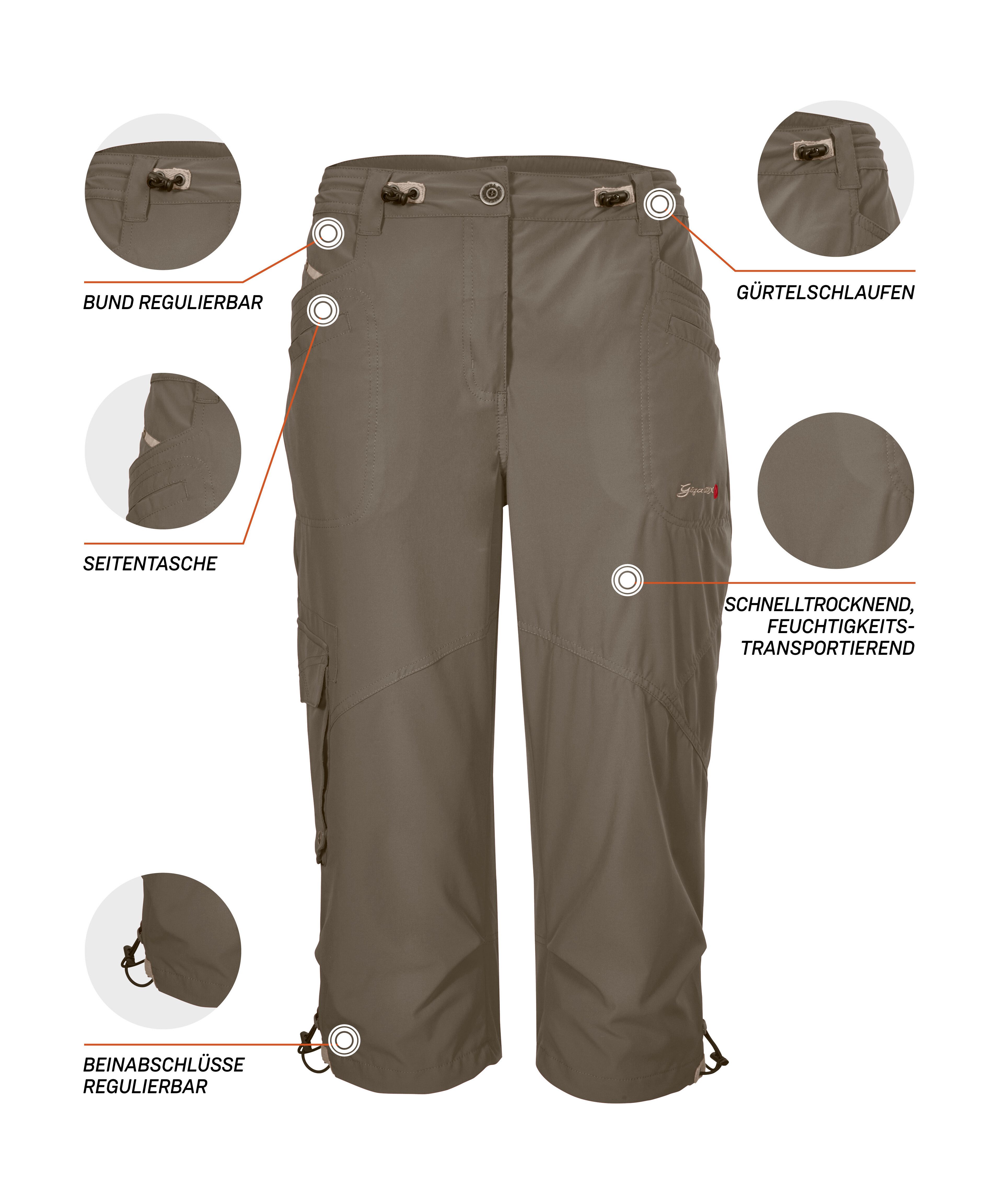 G.I.G.A. DX by killtec 3/4 broek GS 31 WMN PNTS