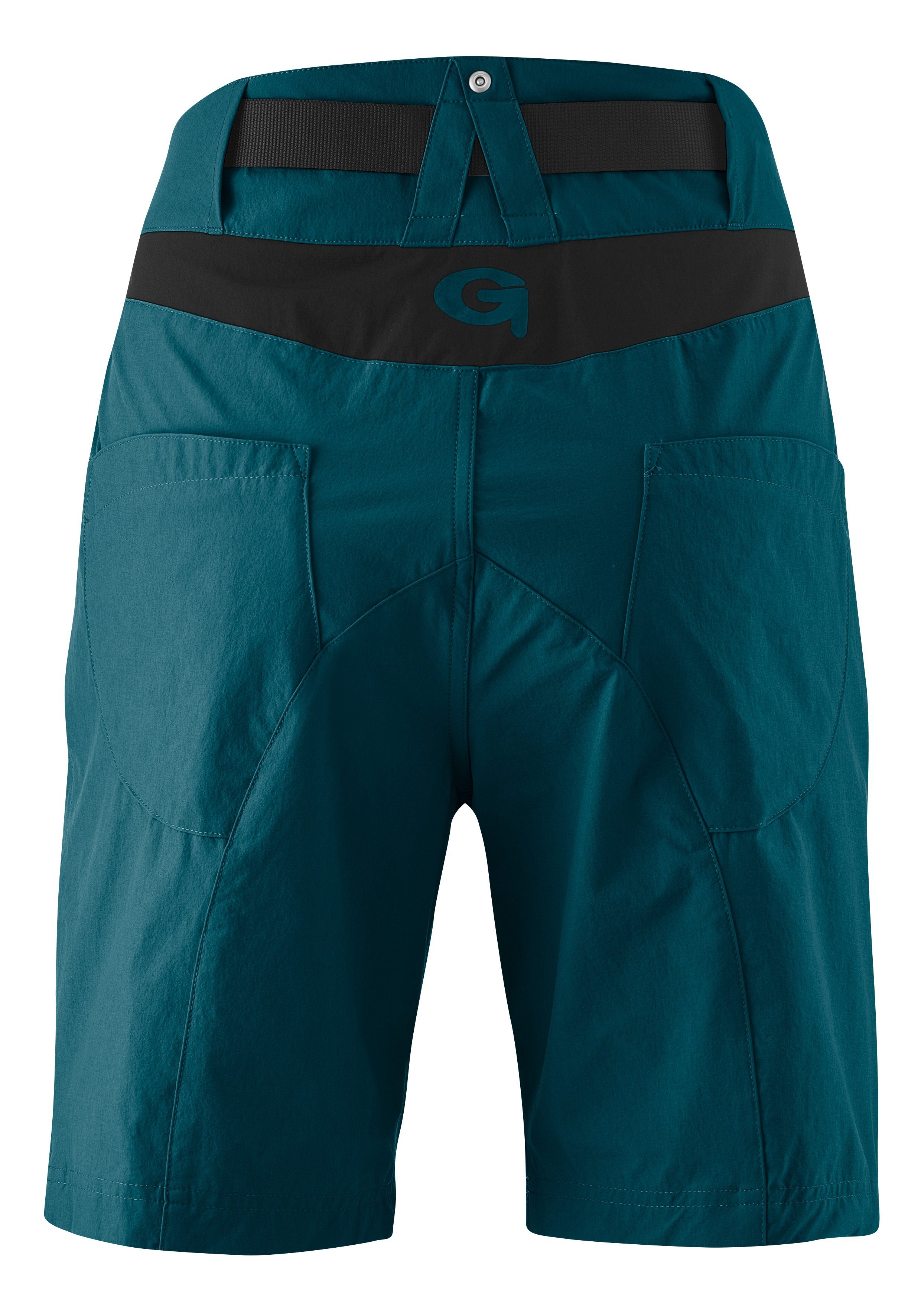 Gonso Fietsbroek Mira Basic korte damesfietsbroek met zitkussen, waterafstotend, inclusief riem
