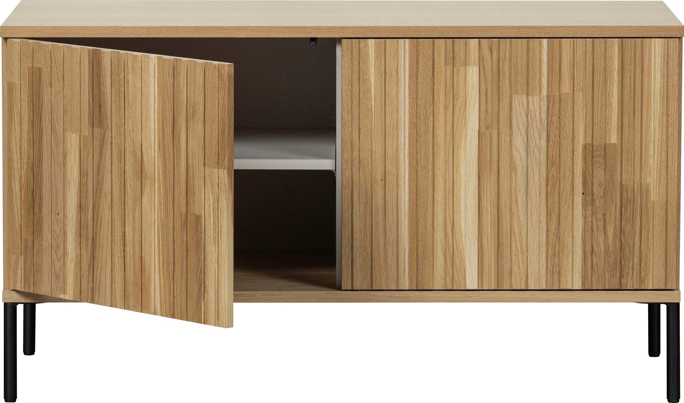 WOOOD Dressoir New Gravure, TV-commode, breedte 100 cm of 150 cm Commode hoogte 56 cm, met grafische reliëfdeuren, veel opbergruimte