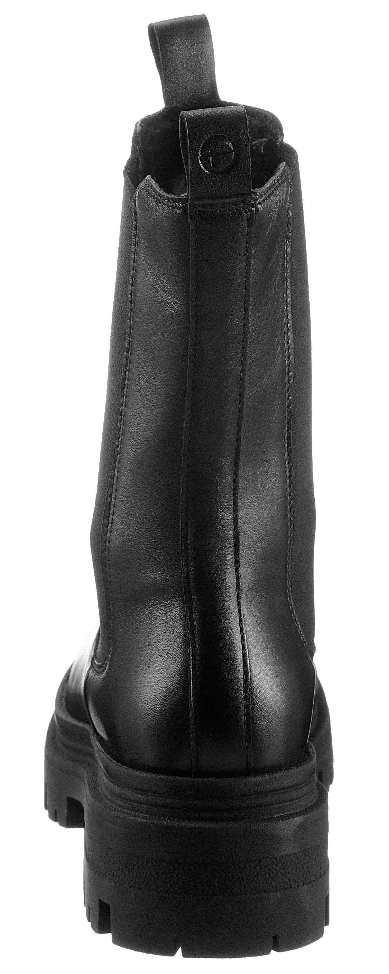 Tamaris Chelsea-boots blokhak, instaplaarzen, korte laarzen, stretchinzetten aan beide zijden