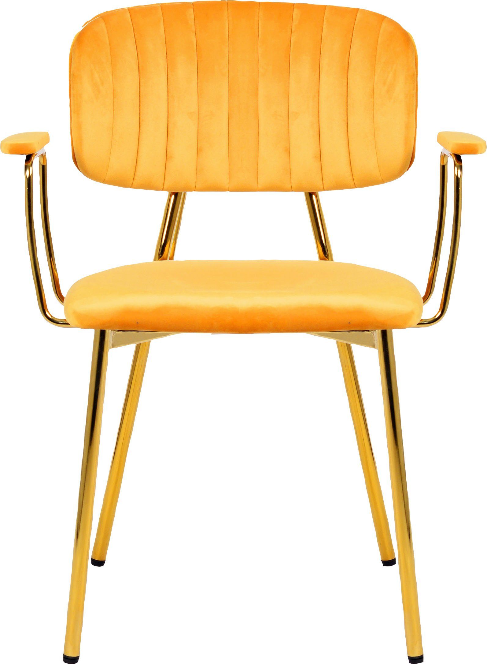 Kayoom Stoel met 4 poten Stoel Kian 225 2-delige set, frame van RVS, rugkussen (set, 2 stuks)