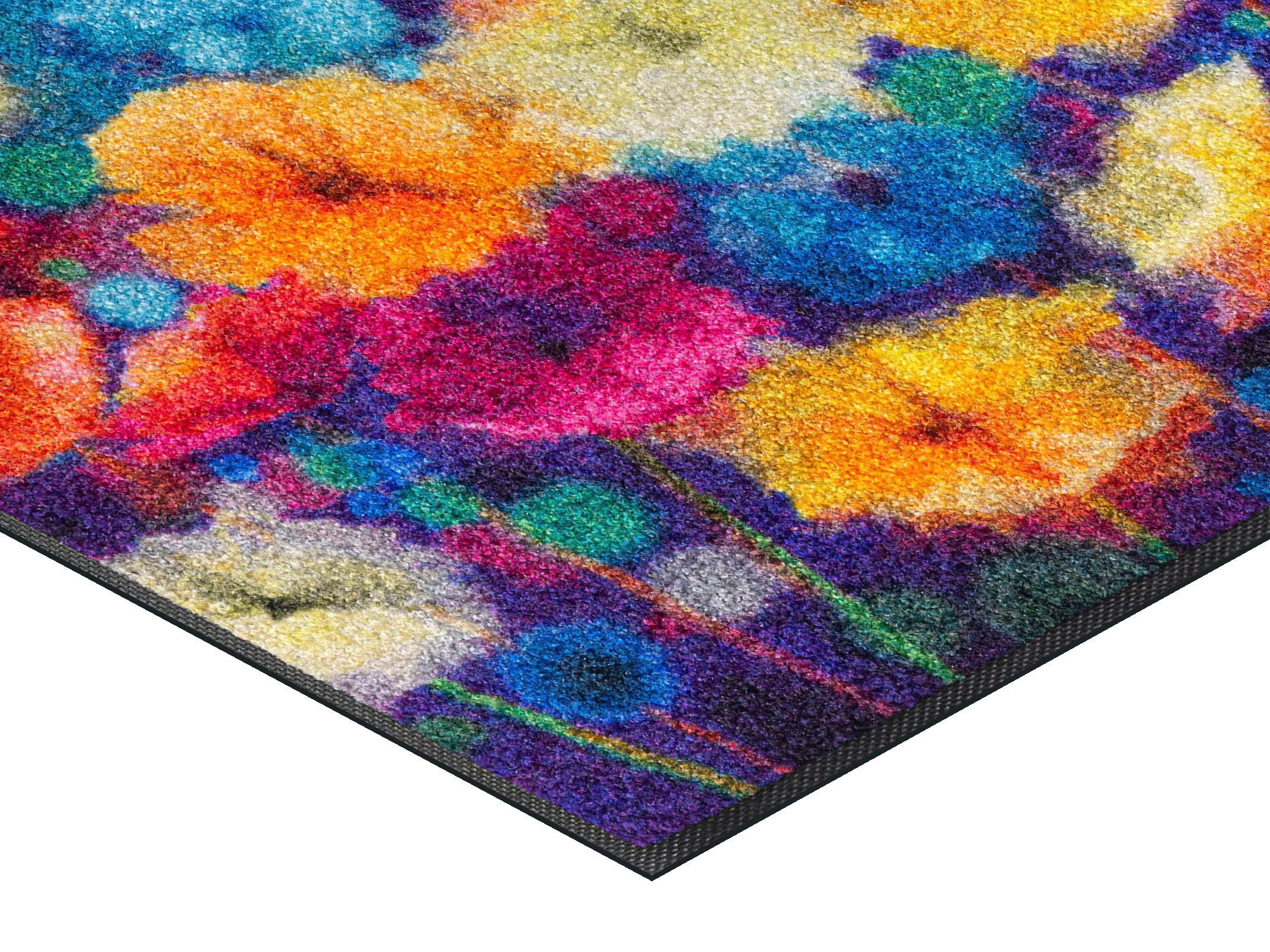 wash+dry by Kleen-Tex Mat Flowerlover Inloopmat, motief bloemen, antislip, wasbaar