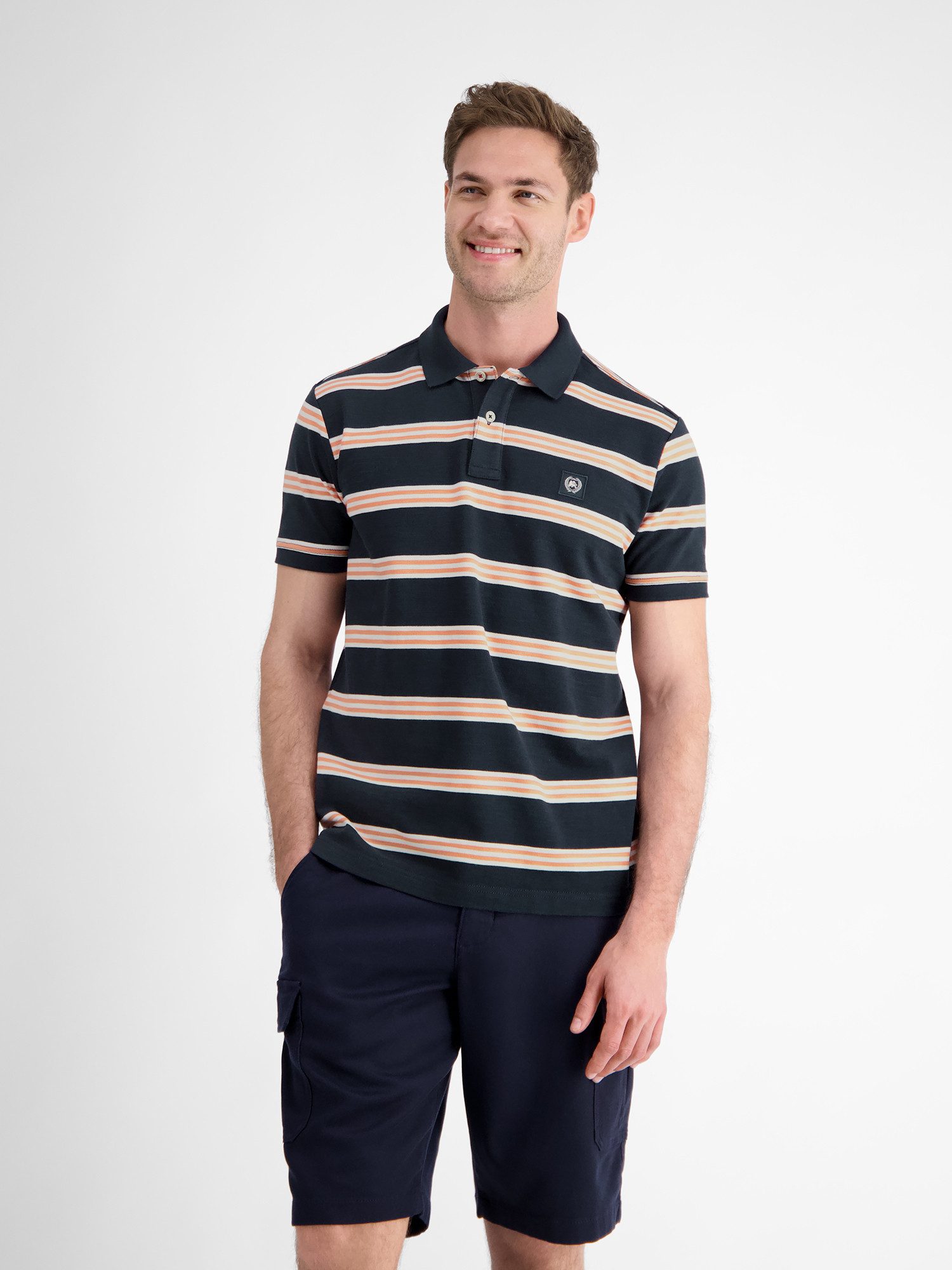 Lerros Poloshirt LERROS heren poloshirt in rugby-look