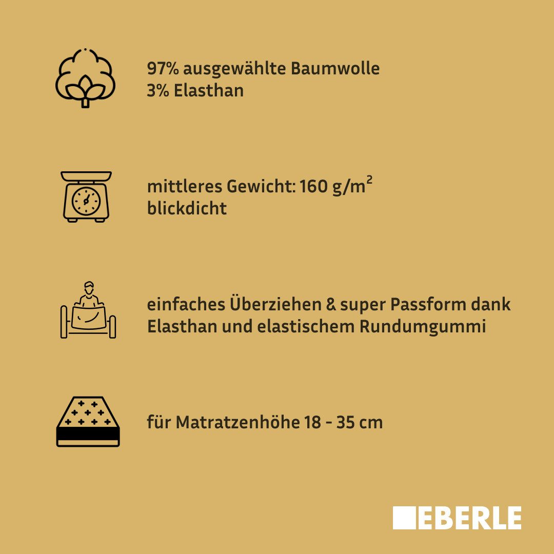 bellana Hoeslaken Jersey-elastaan aqua in mt. 90x200, 140x200 of 180x200 cm van katoen, voor matrassen tot 35 cm hoogte, laken, hoeslaken (1 stuk)