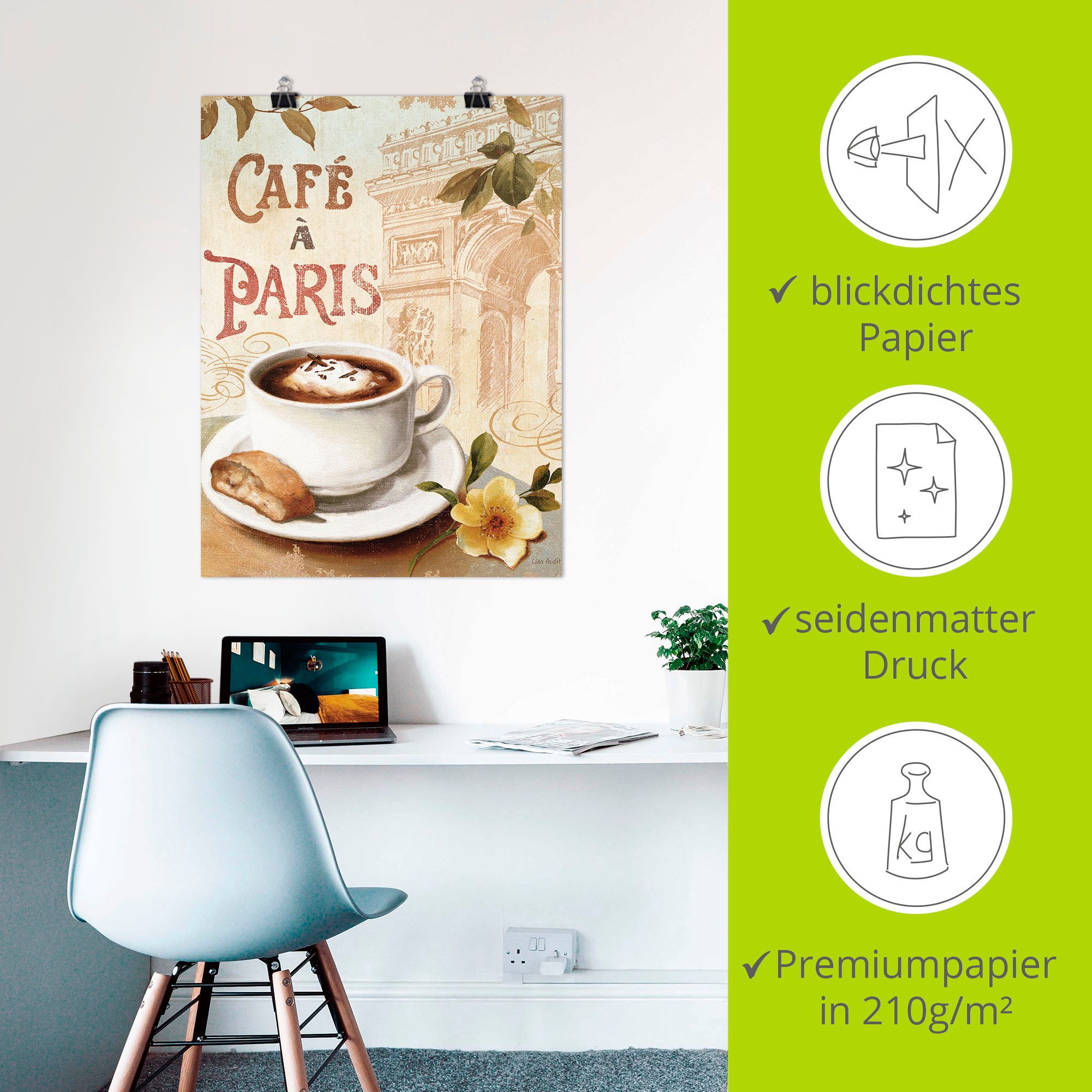 Artland Artprint Koffie in Europa I als poster, muursticker in verschillende maten