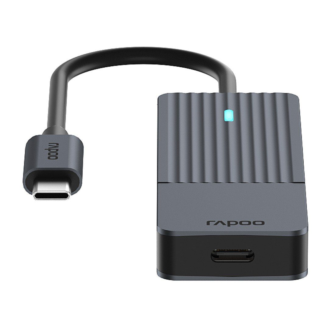 Rapoo USB-adapter UCH-4003 USB-C hub, USB-C naar USB-A en USB-C, grijs