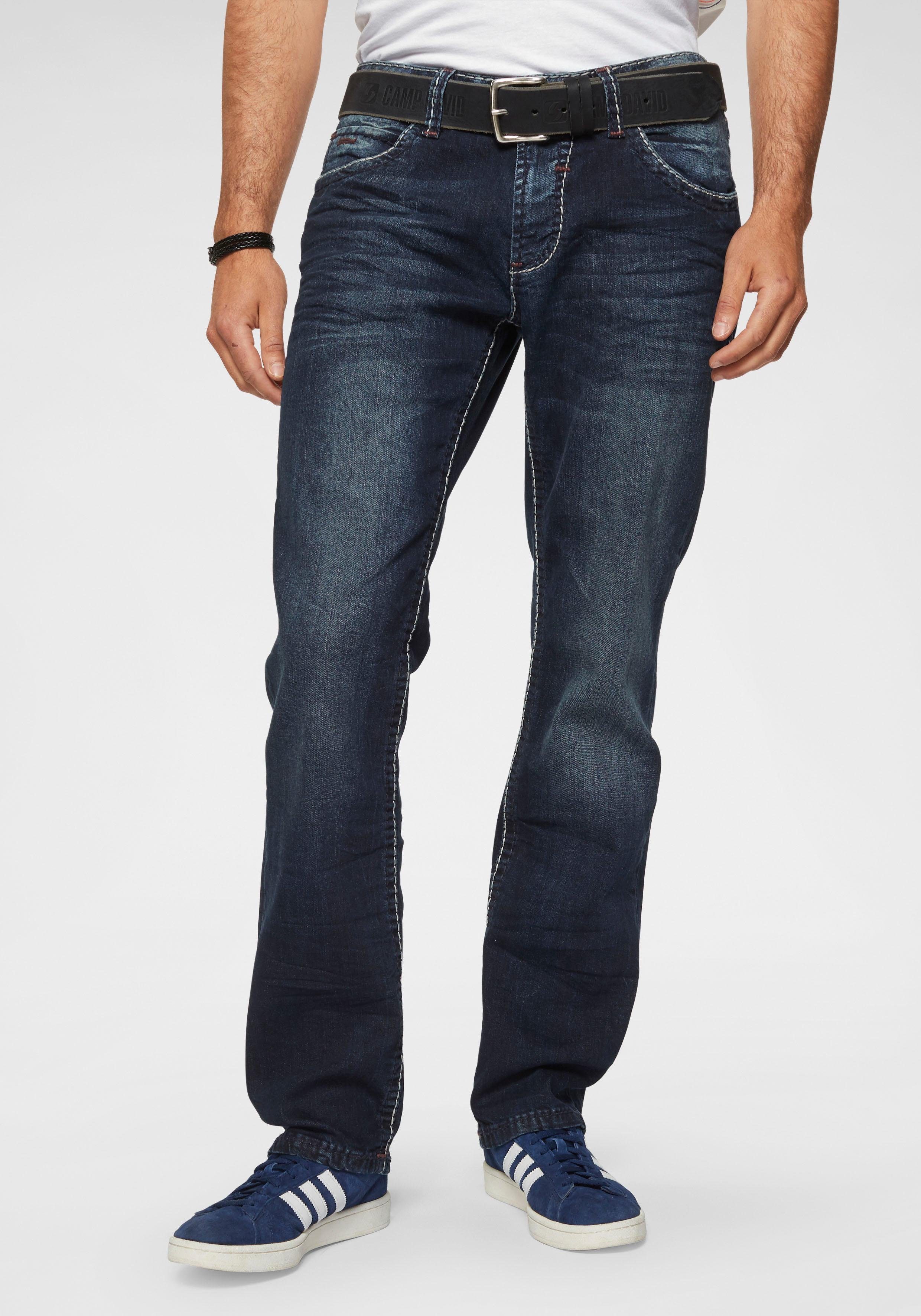 CAMP DAVID Straight jeans NI:CO:R611 met opvallende stiknaden