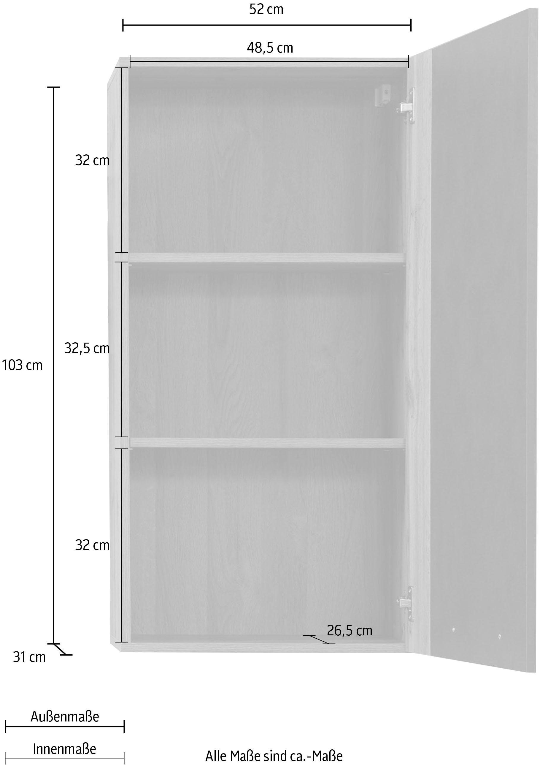 INOSIGN Hangend kastje GWENDOLYN Hangkast voor de woonkamer met 3 vakken - (B/D/H) 52/31/103 cm