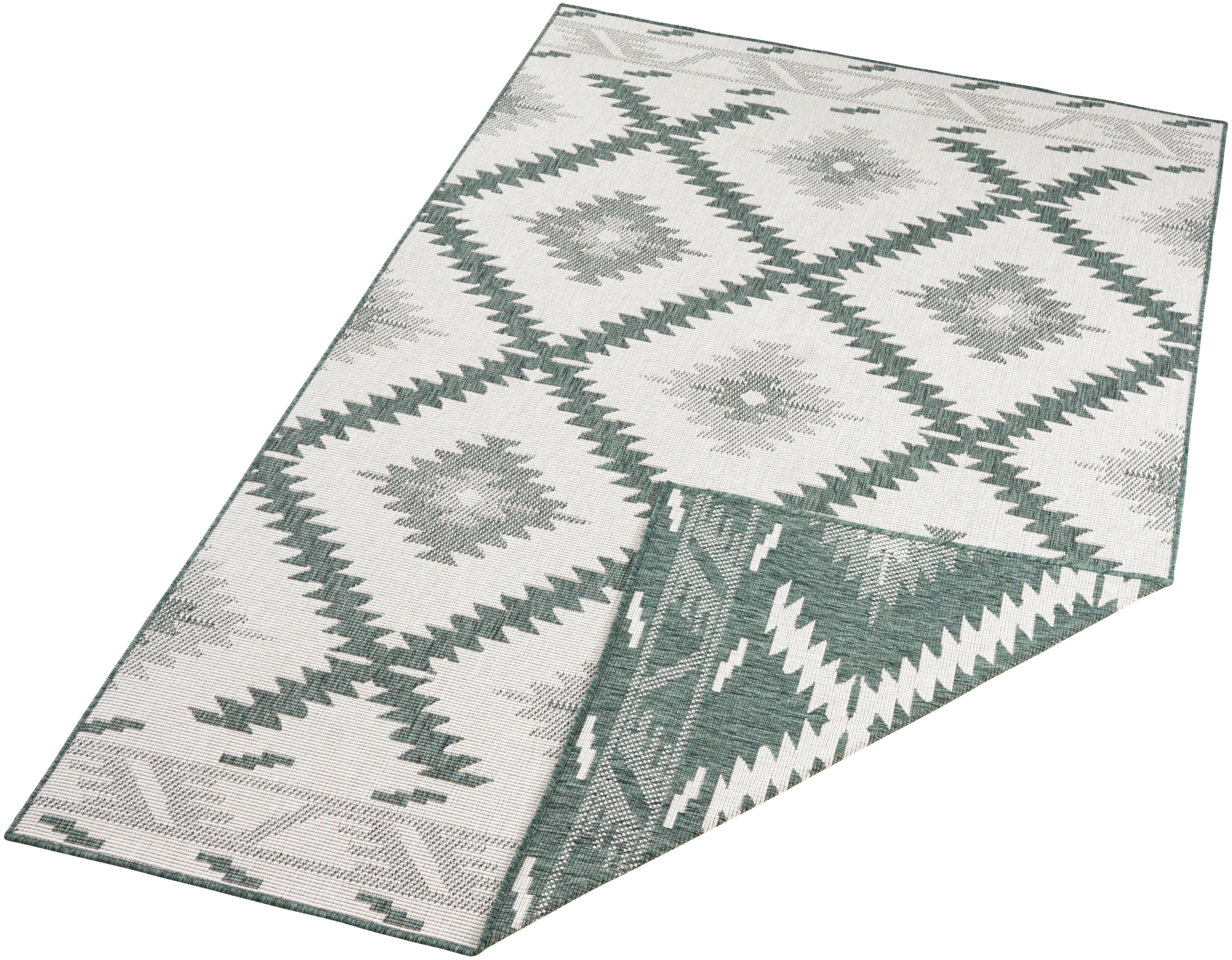 NORTHRUGS Vloerkleed Malibu omkeerbaar tapijt Binnen- en buitengebruik, weerbestendig, balkon, loper, woonkamer, waterbestendig