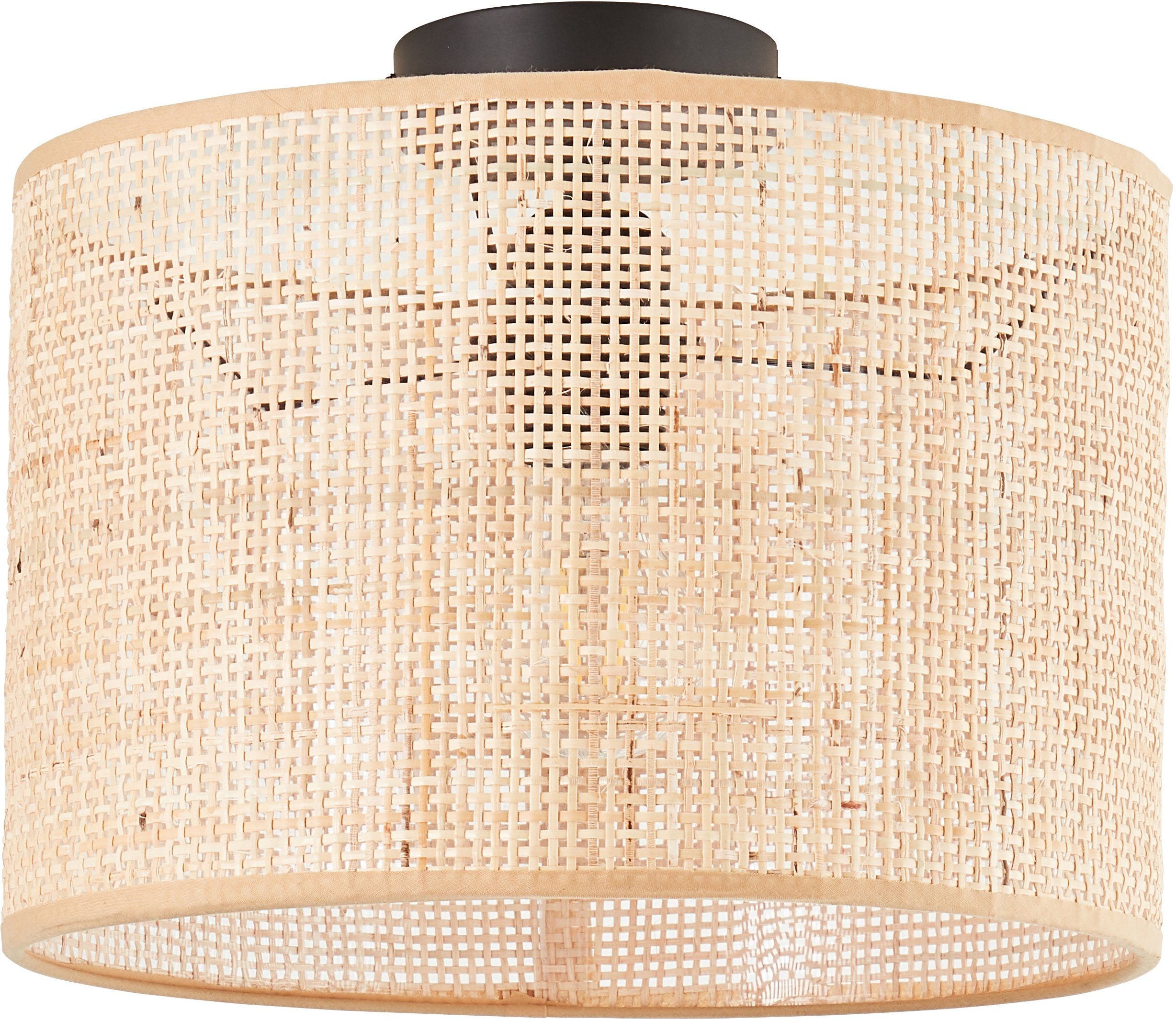 Home affaire Plafondlamp Lianna E27, max. 40 W, duurzaam, rotan-vlechtwerk (1 stuk)