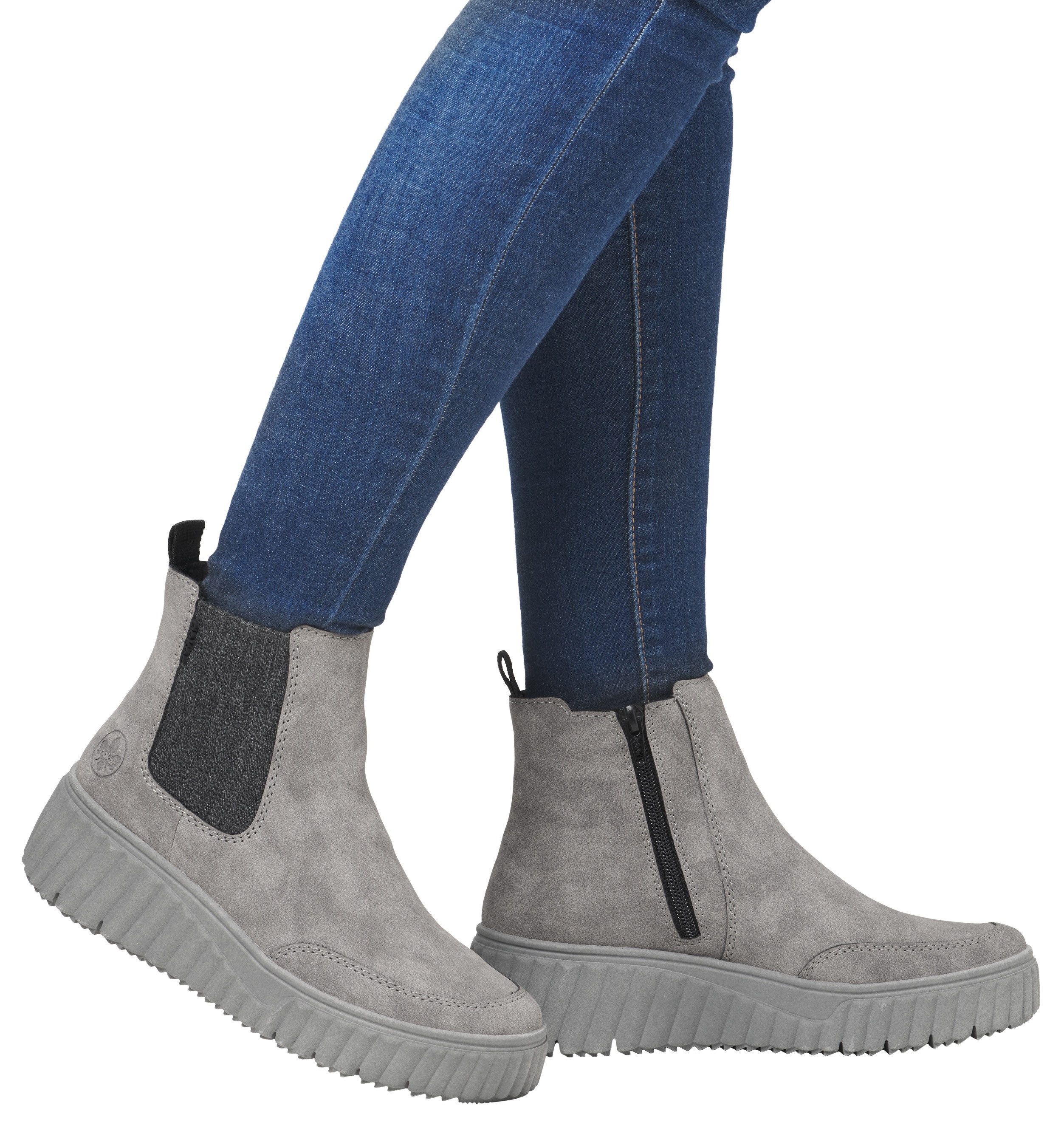 Rieker Chelsea-boots , instaplaarzen, wedge enkellaars met trekband