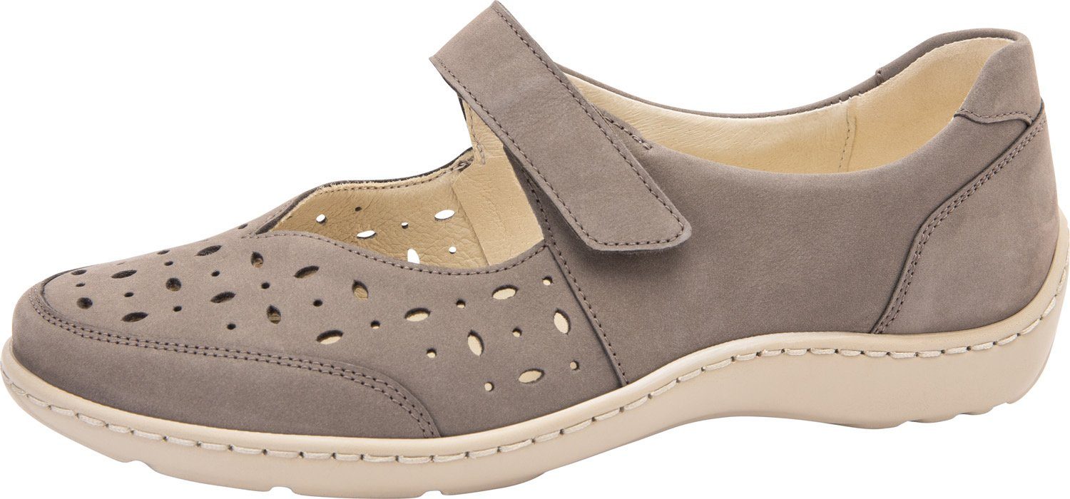 Waldläufer Ballerina's Henni Klittenbandschoen, comfortschoen met perforatie, H-breedte