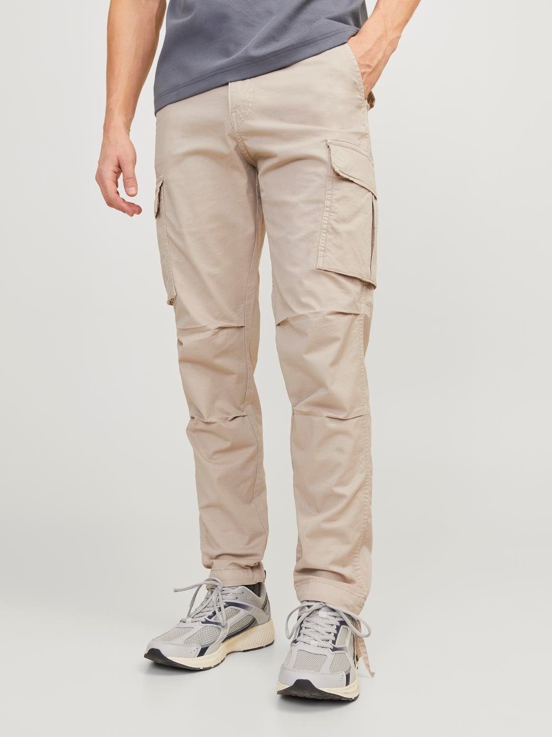 Jack & Jones Cargobroek JPSTACE JJTUCKER CARGO AMA NOOS heren cargobroeken maat 30 grijs