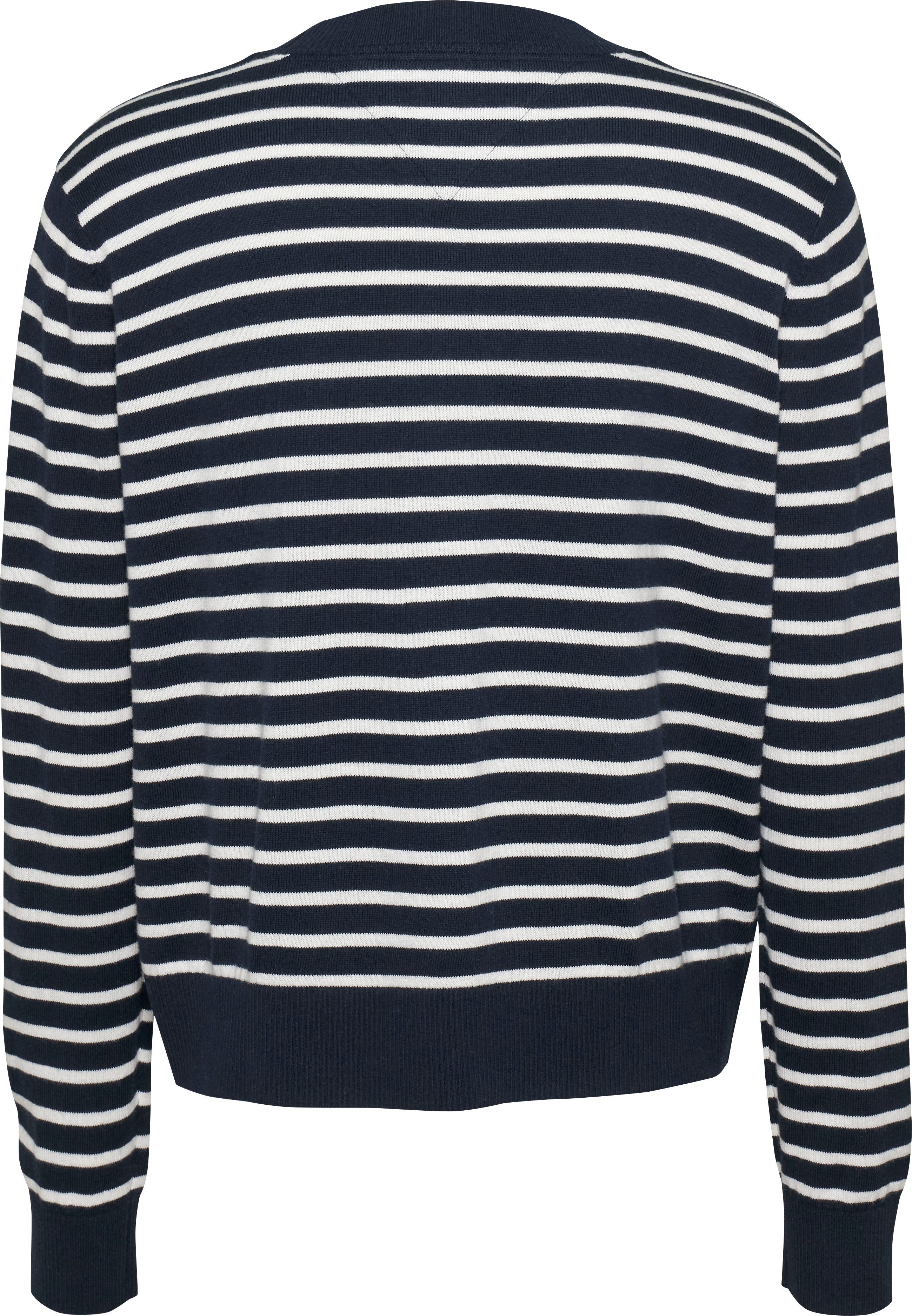 TOMMY JEANS Gebreide trui TJW ESSENTIAL VNECK SWEATER EXT