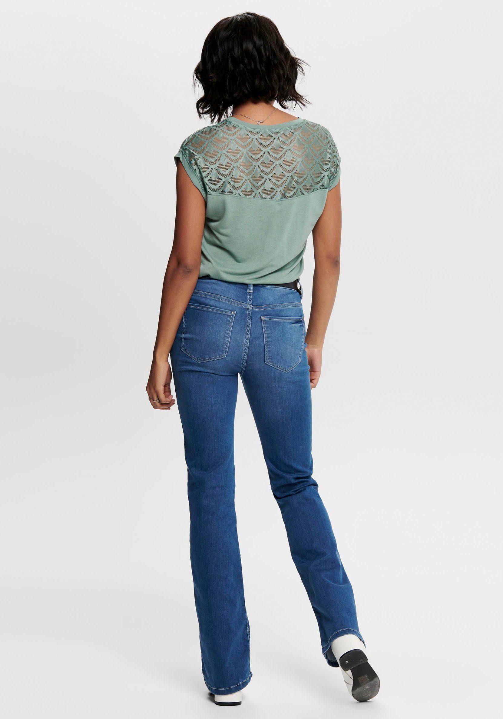 Only Kanten shirt ONLNICOLE LIFE S/S MIX TOP JRS NOOS