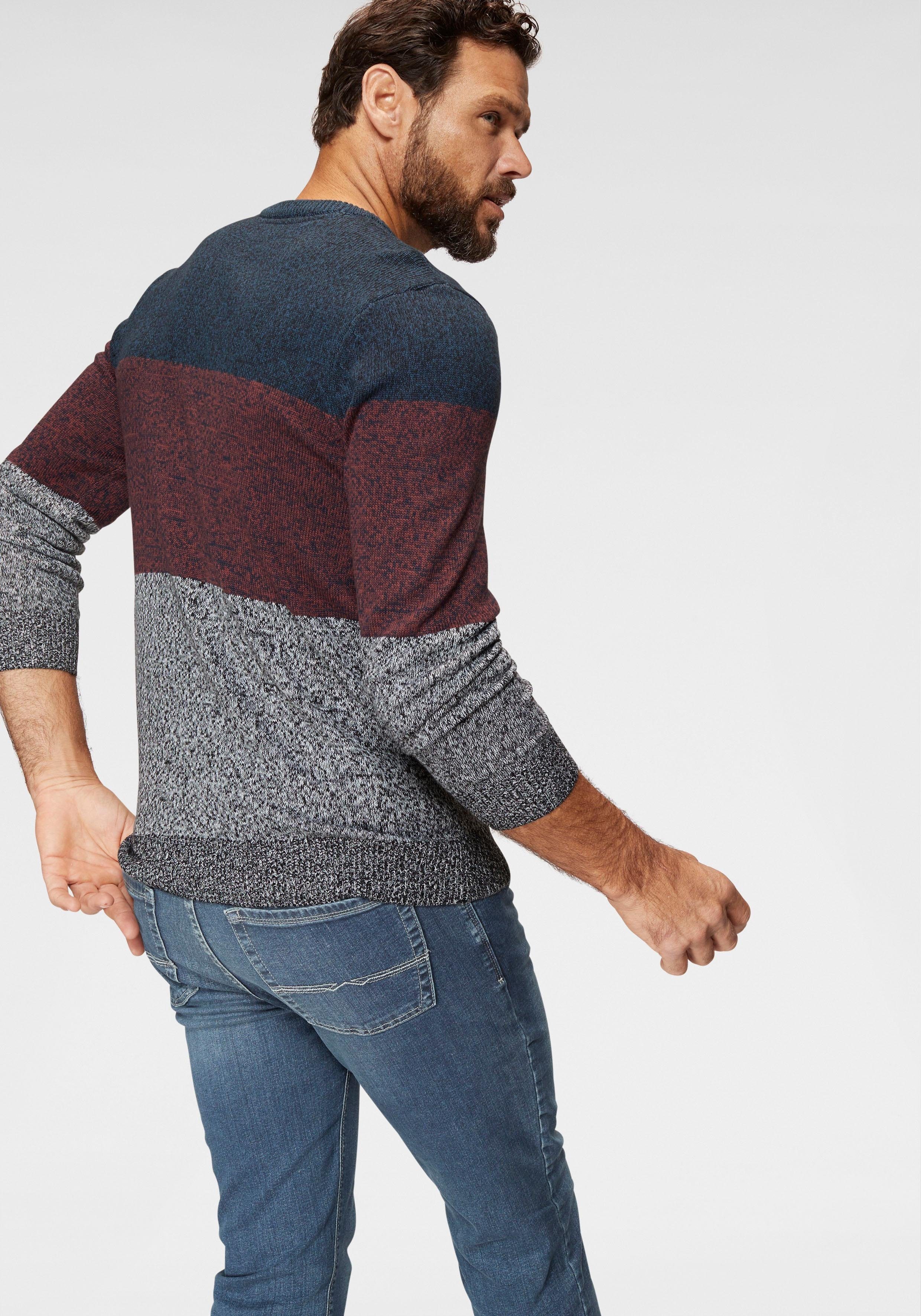 Man's World Trui met ronde hals Tot maat 5 XL