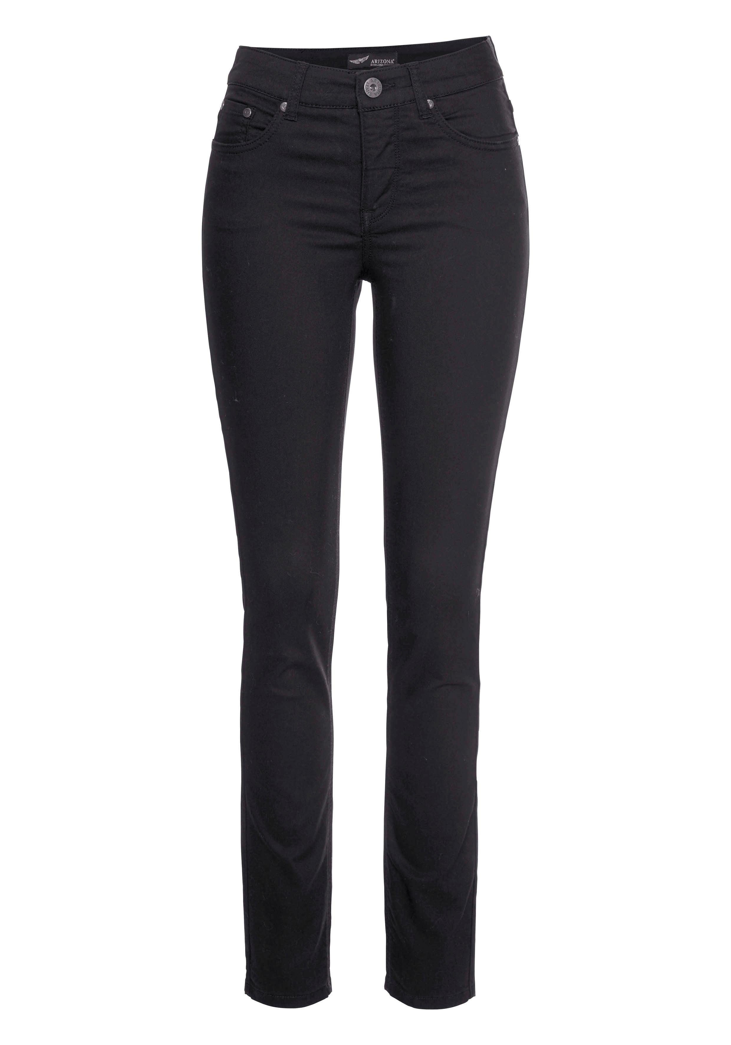 Arizona Slim fit jeans Shaping strakke pasvorm, skinny jeans, used-look-wassing, hoge taille