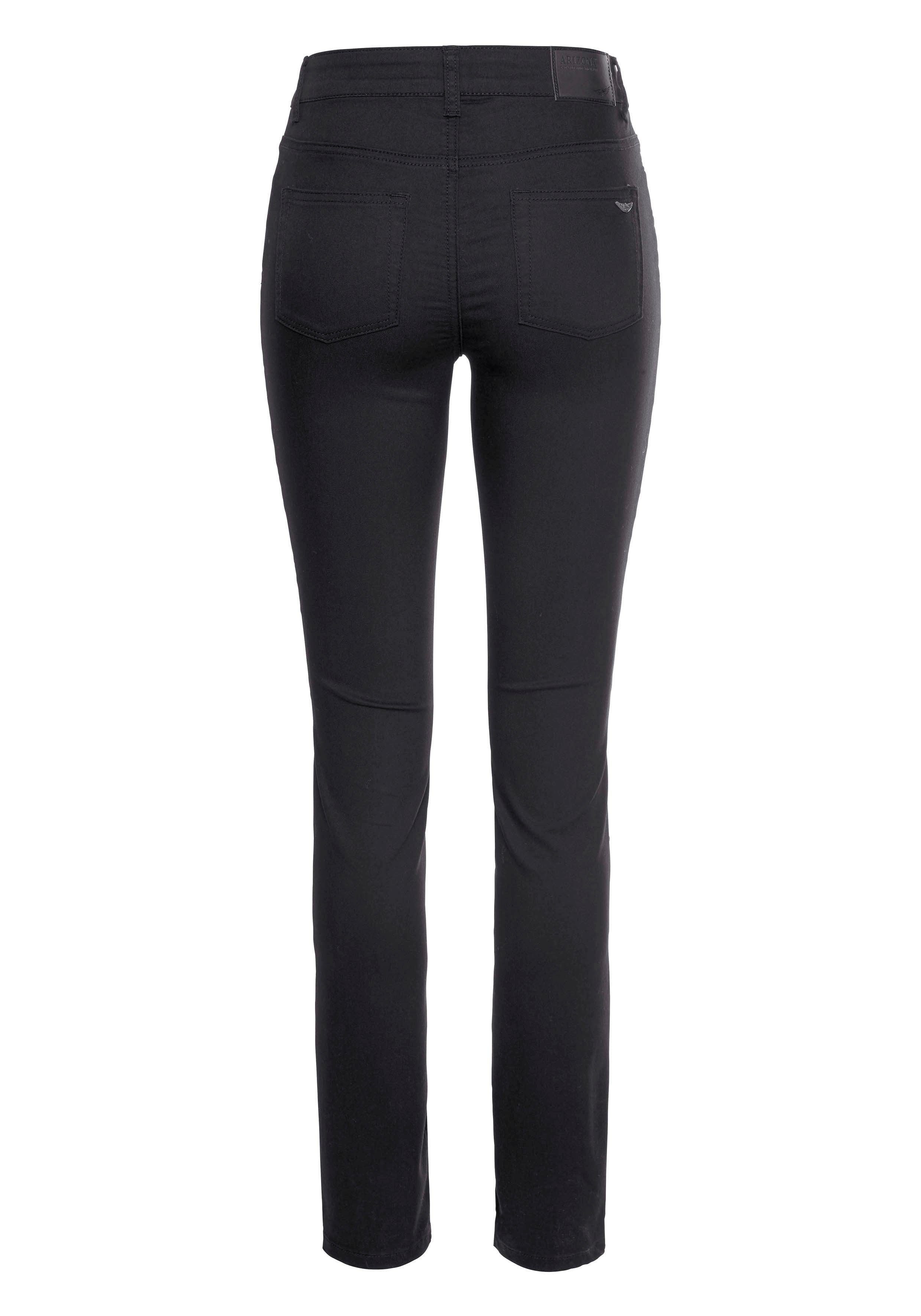Arizona Slim fit jeans Shaping strakke pasvorm, skinny jeans, used-look-wassing, hoge taille