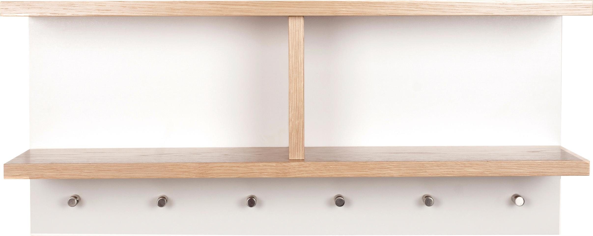 Woodman Kapstokpaneel Northgate Houtfineer van eiken, met 6 haken