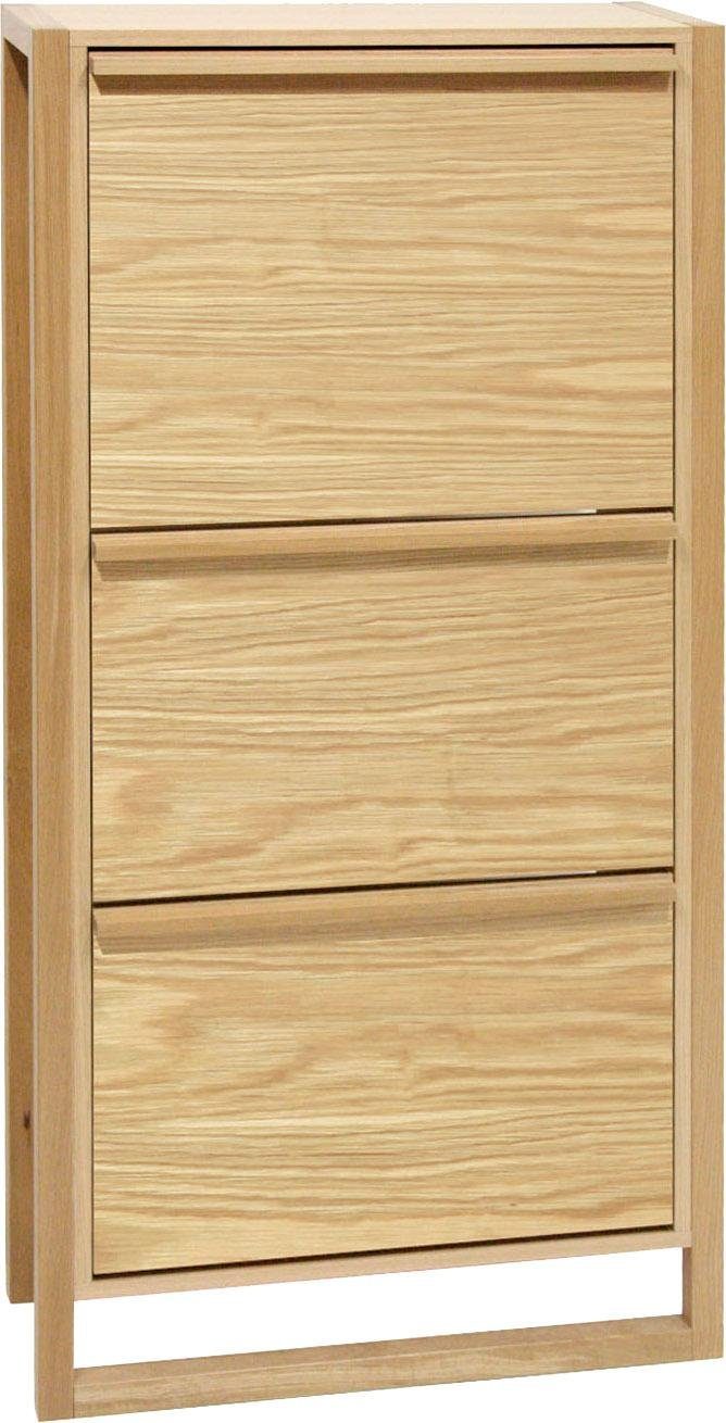 Woodman Schoenenkast NewEst Breedte 67 cm, met 3 kleppen, houtfineer van eiken