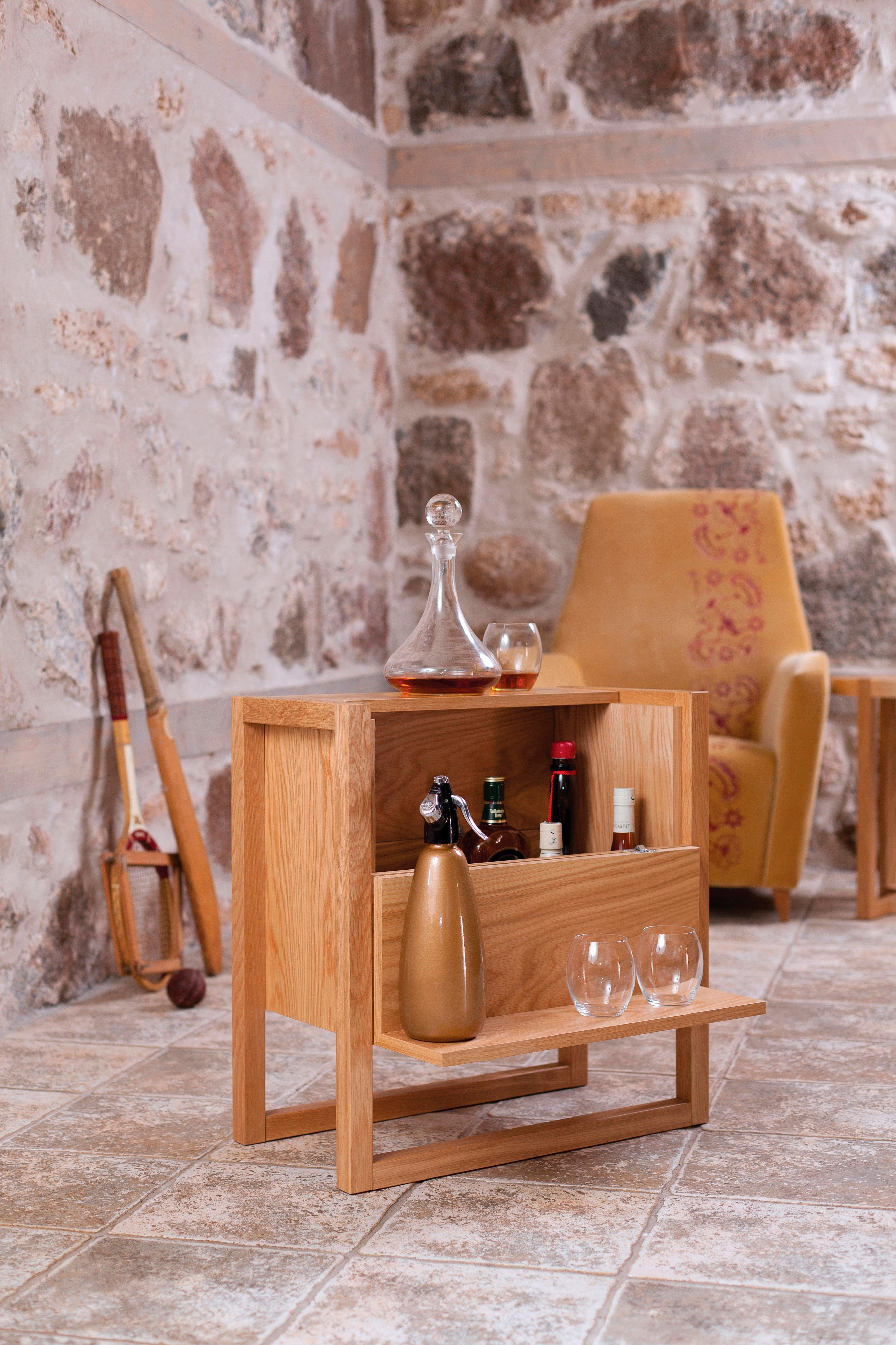 Woodman Barmeubel New Est Breedte 60 cm, een compacte en veelzijdige completering multifunctionele kasten beige