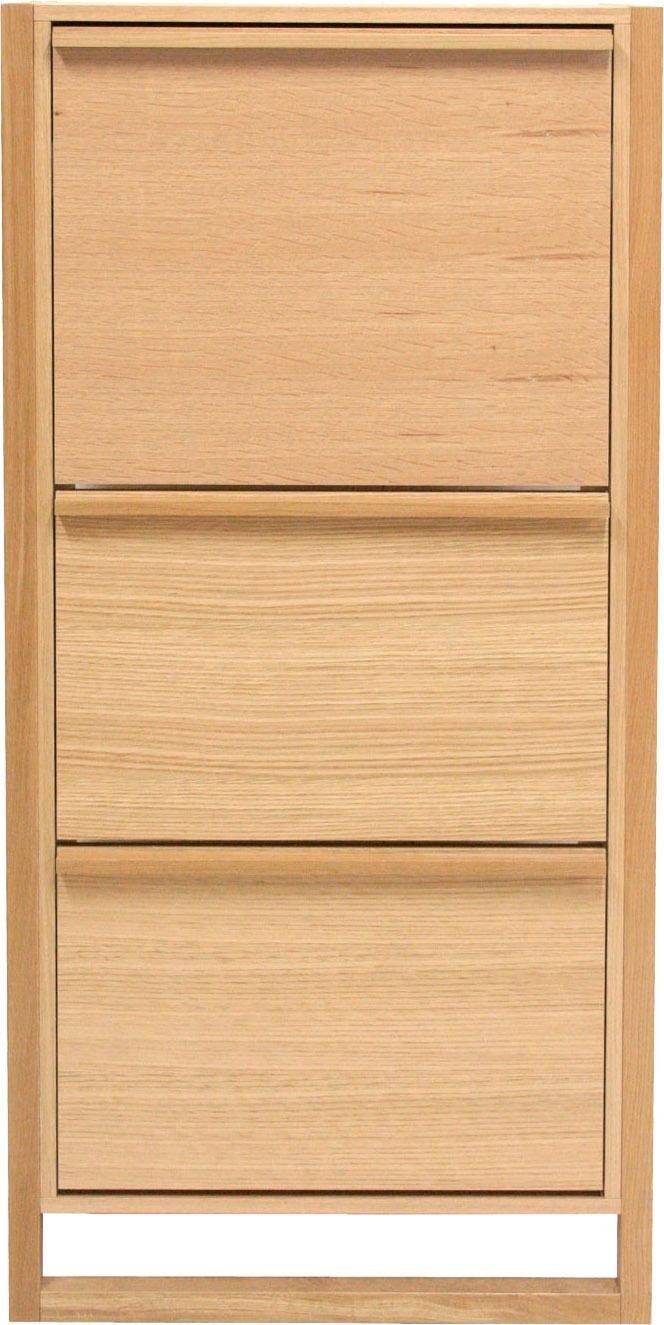 Woodman Schoenenkast NewEst Breedte 67 cm, met 3 kleppen, houtfineer van eiken