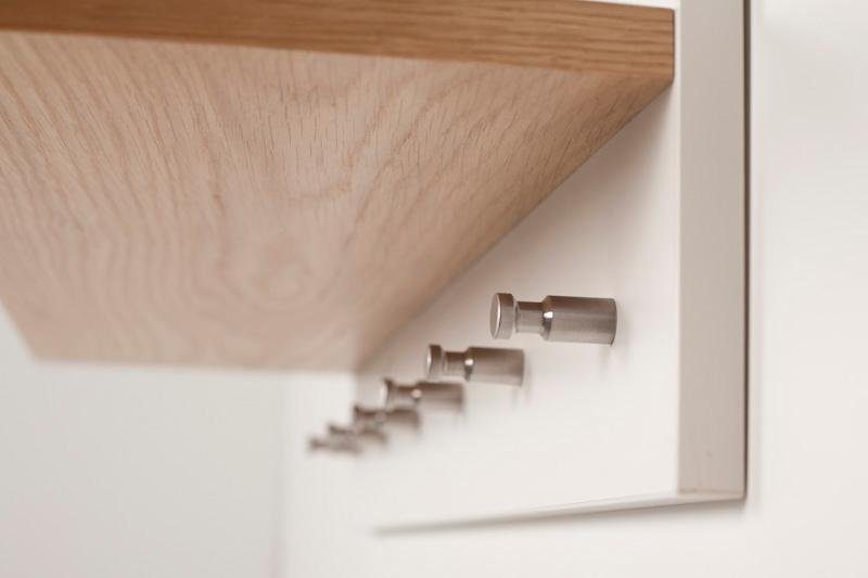 Woodman Kapstokpaneel Northgate Houtfineer van eiken, met 6 haken